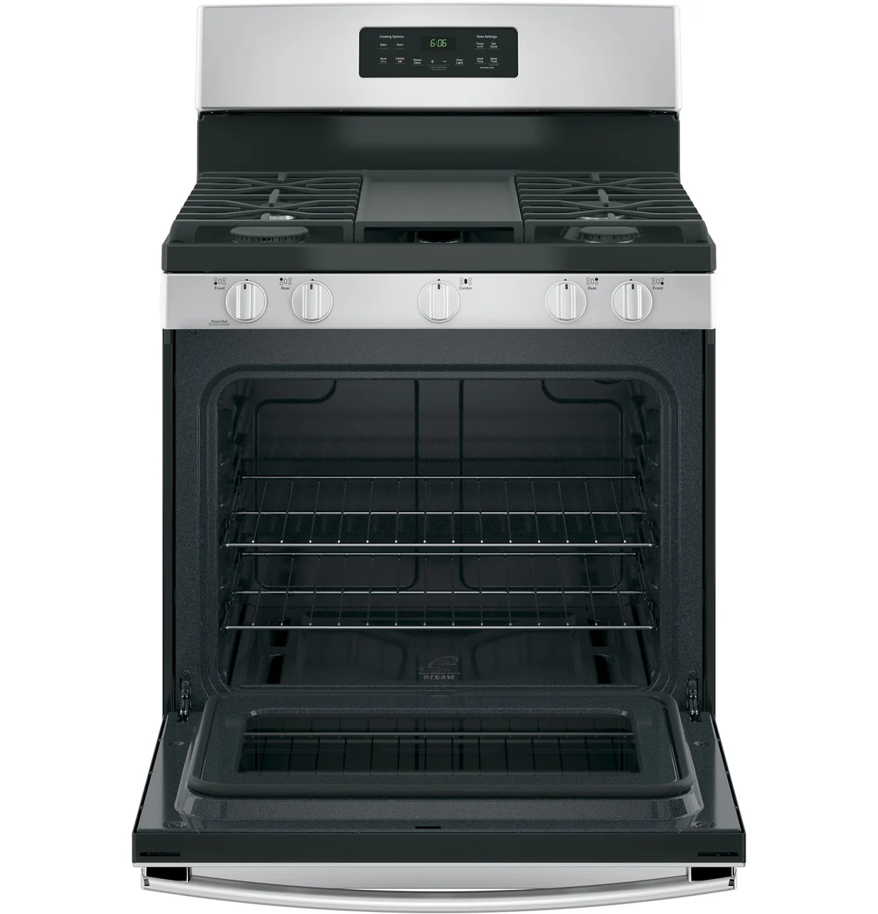 GE 30-in 5-Burner 5.0-cu ft Freestanding Gas Range, Stainless Steel (JGBS66REKSS) - Image 5
