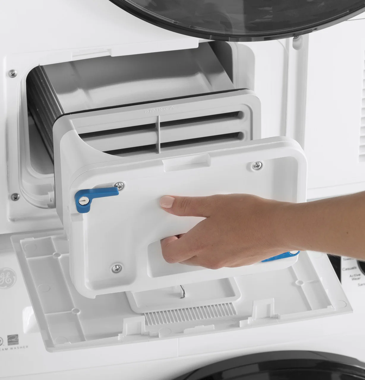 GE 4.1-cu ft Stackable Ventless Electric Dryer (White) - Image 3