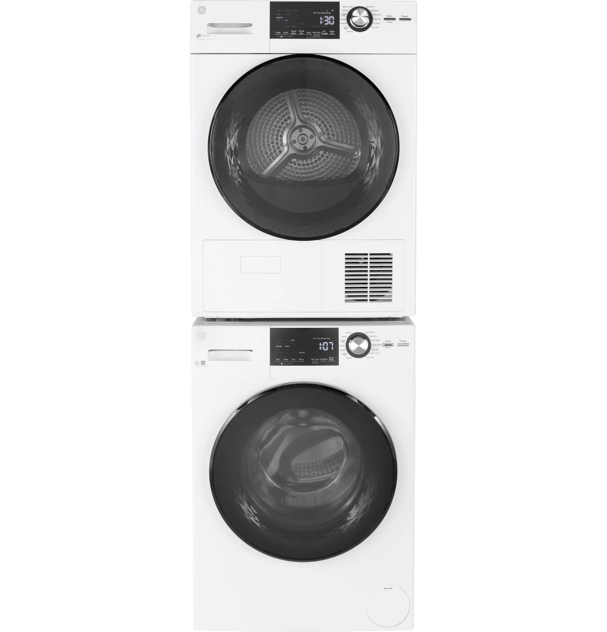 GE 4.1-cu ft Stackable Ventless Electric Dryer (White) - Image 6