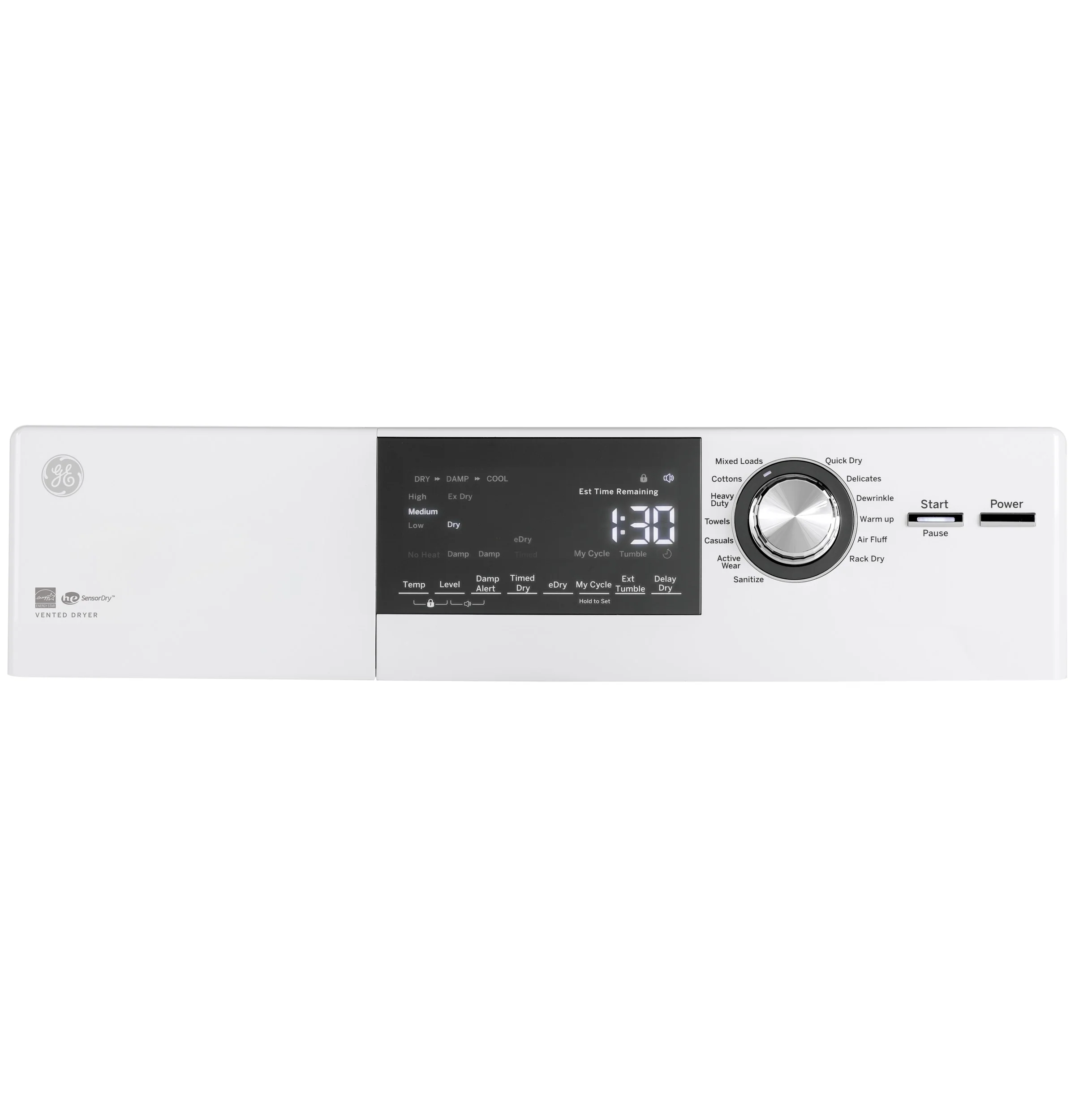 GE 4.3-cu ft Stackable Vented Electric Dryer, White - Image 7