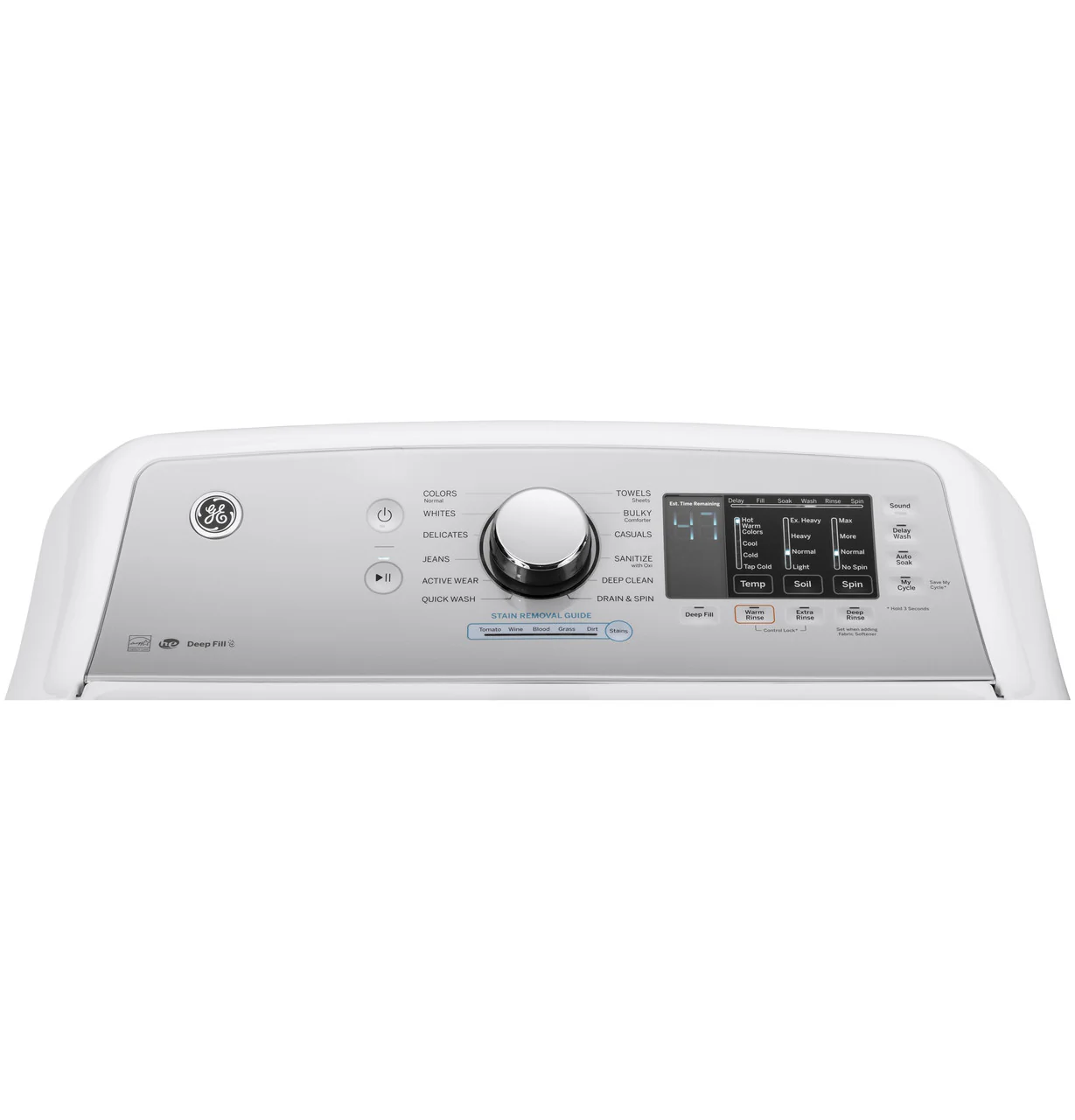 GE 4.8-cu ft High Efficiency Top-Load Washer (White) ENERGY STAR, GTW720BSNWS - Image 3