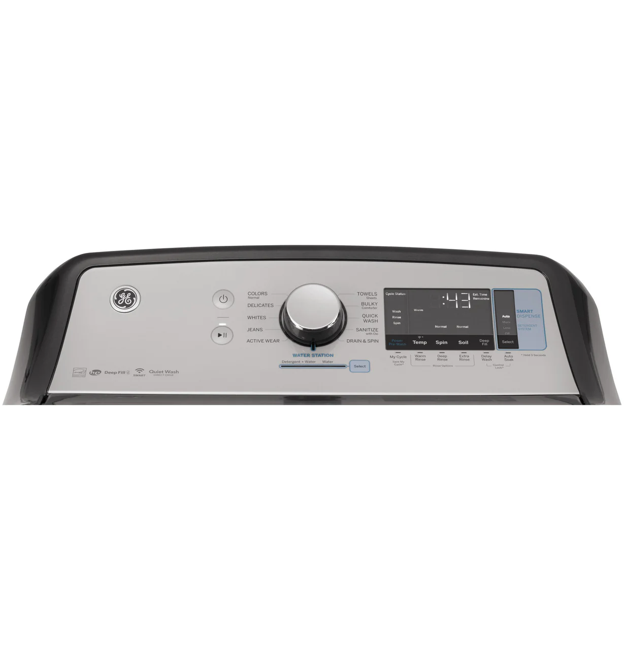 GE 5.2-cu ft High Efficiency Top-Load Washer, Diamond Gray, ENERGY STAR (SmartDispense, Water Station) - Image 3