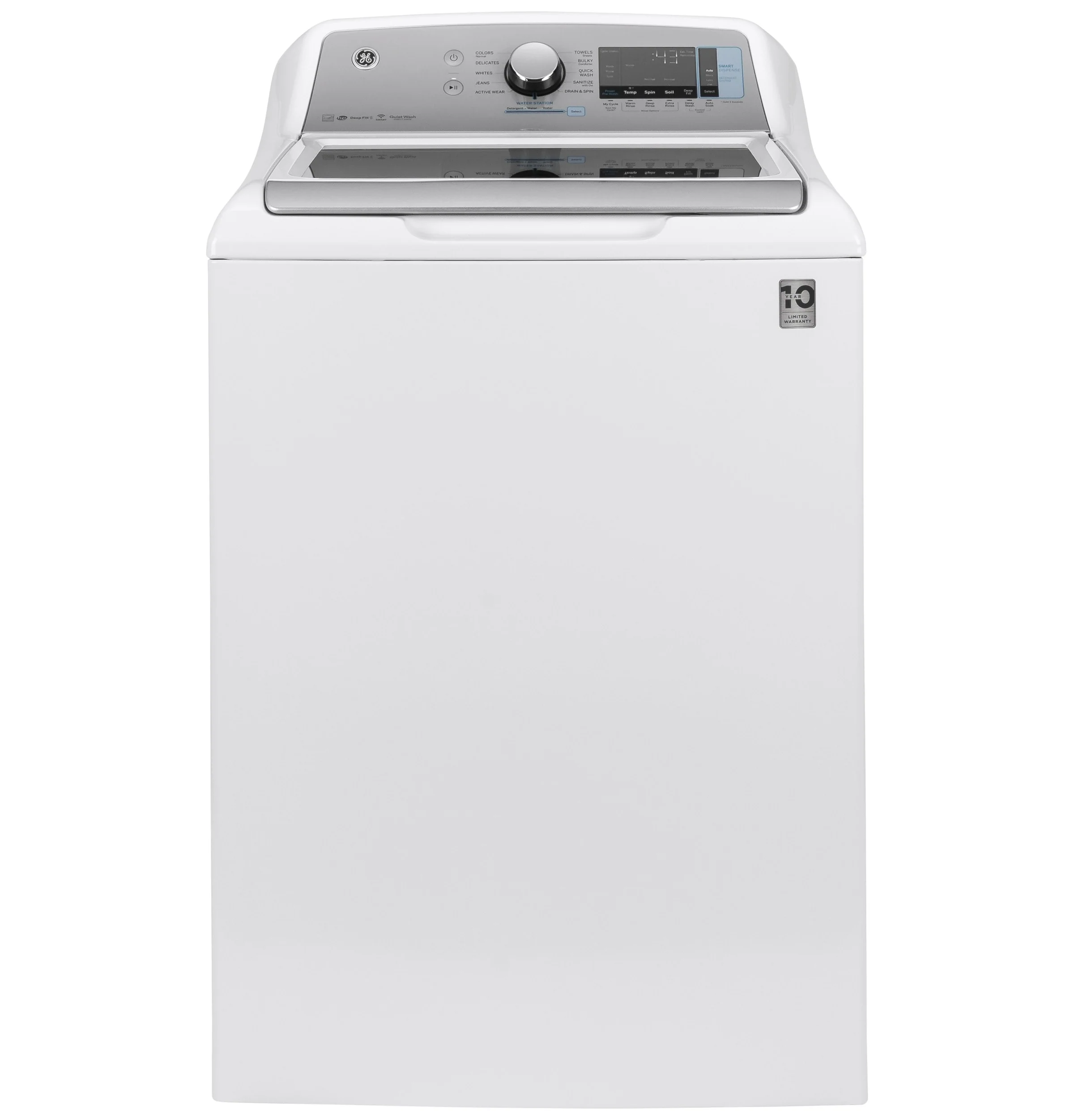 GE 5-cu ft High Efficiency Agitator Top-Load Washer (White) ENERGY STAR, GTW845CSNWS
