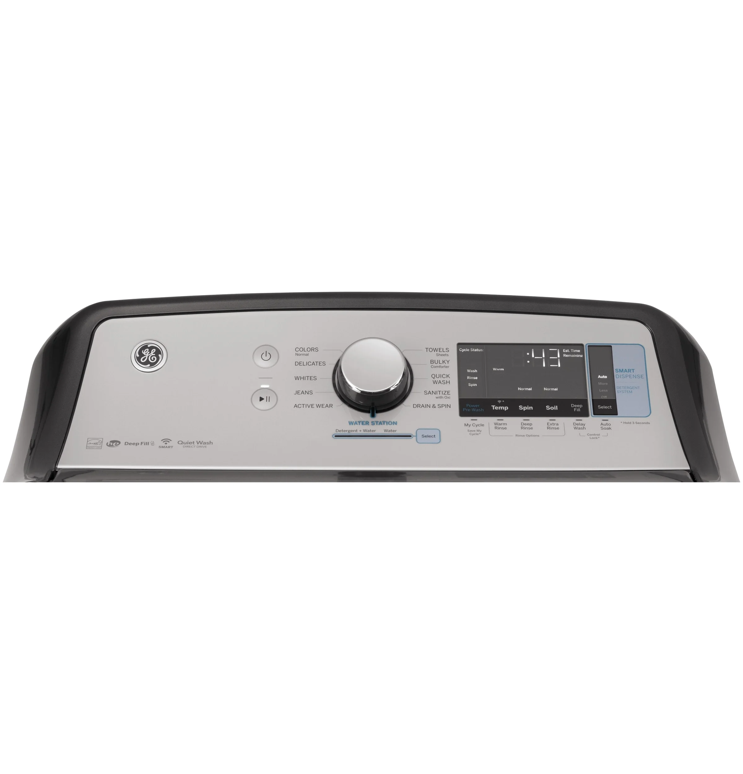 GE 5-cu ft High Efficiency Top-Load Washer, Diamond Gray, ENERGY STAR, Agitator, WiFi - Image 4