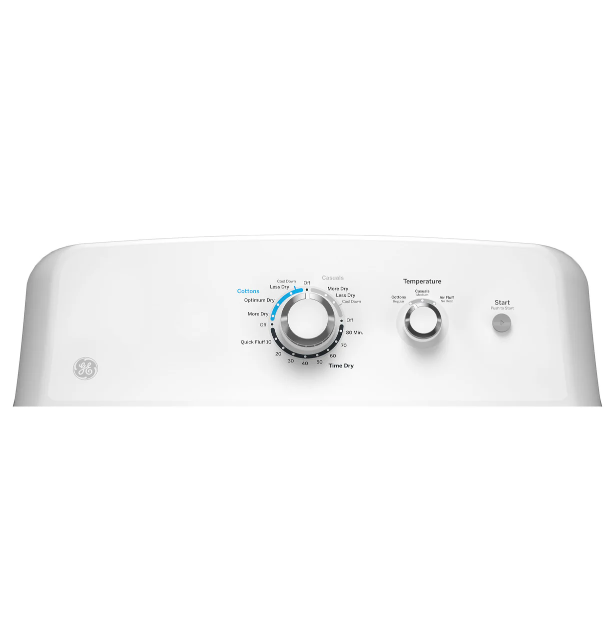 GE 6.2-cu ft Electric Dryer (White) - Image 7