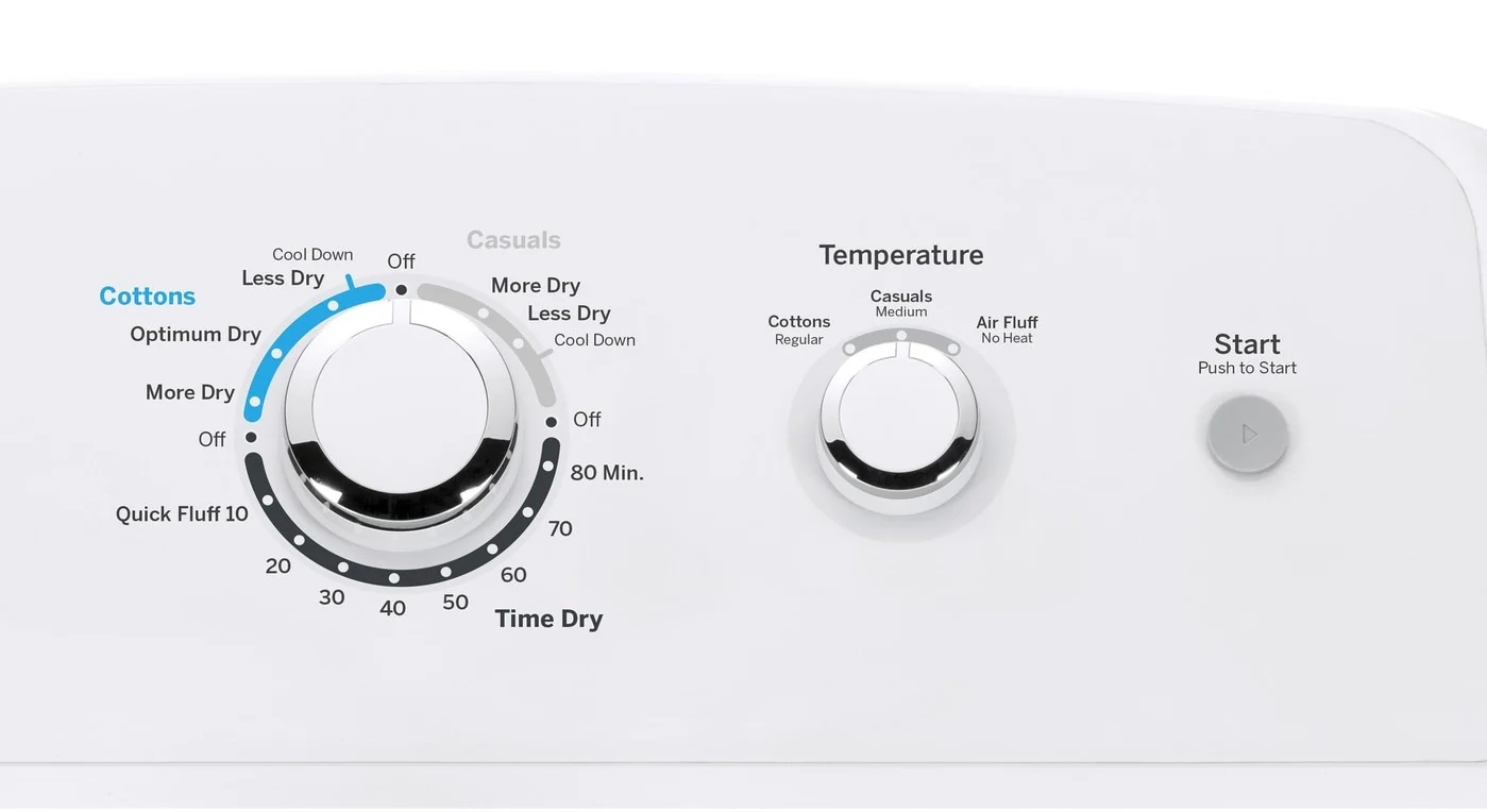 GE 6.2-cu ft Electric Dryer (White) GTX33EASKWW - Image 8