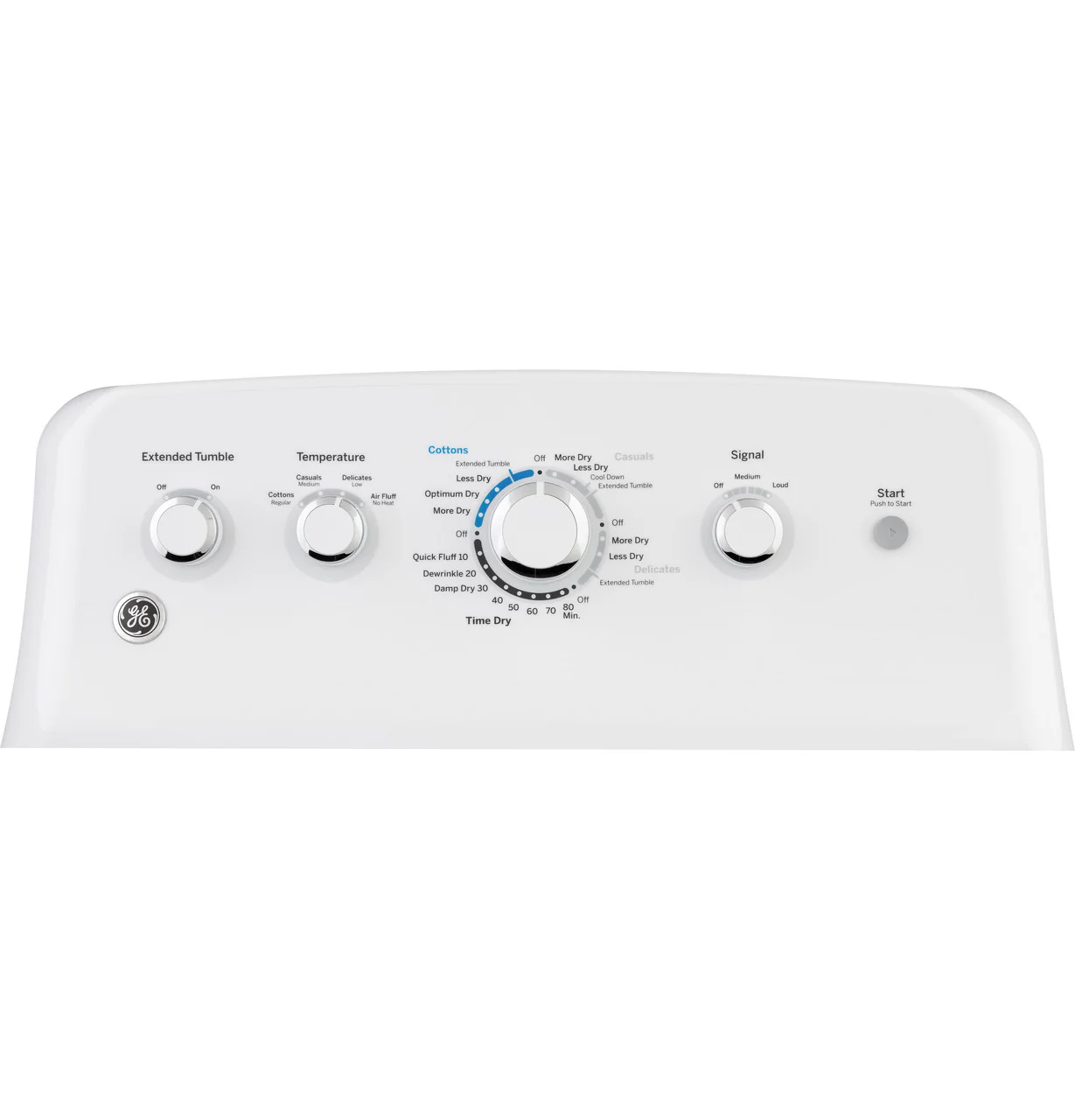 GE 7.2-cu ft Electric Dryer (White) - Image 7