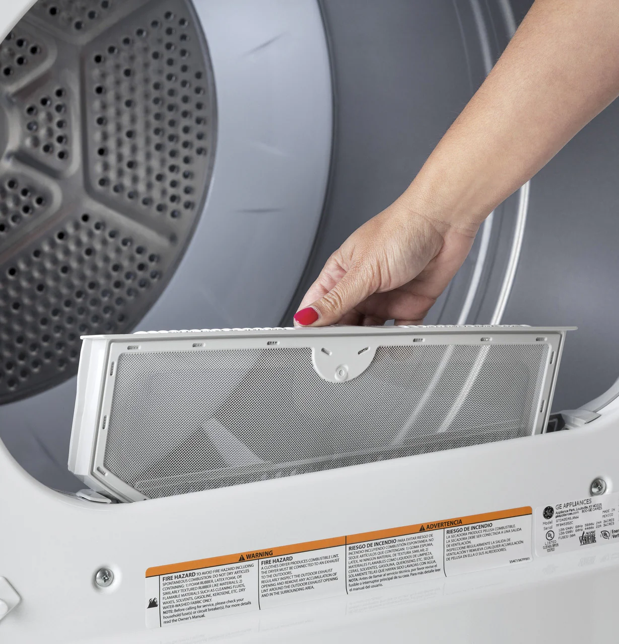 GE 7.2-cu ft Electric Dryer (White) - Image 8