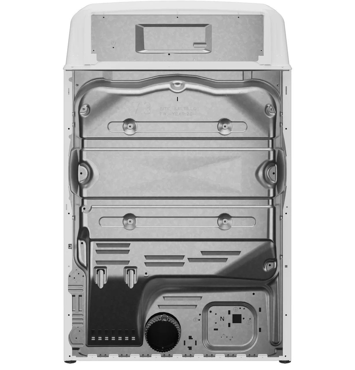 GE 7.2-cu ft Reversible Side Swing Door Gas Dryer (White) - Image 3