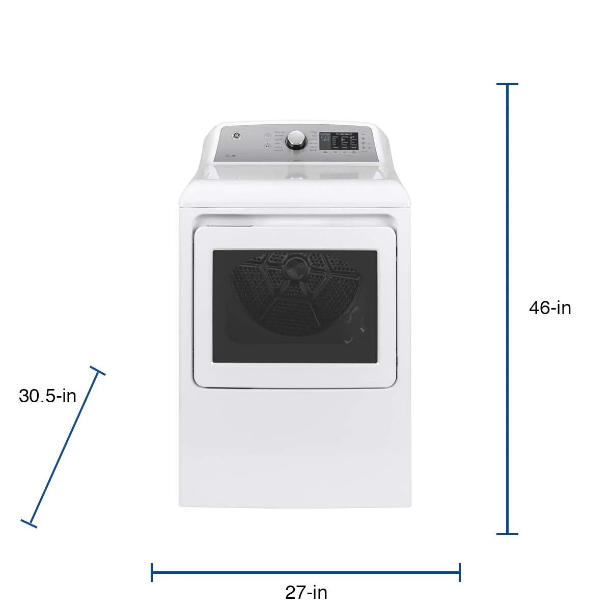 GE 7.4-cu ft Electric Dryer (White) ENERGY STAR, GTD72EBSNWS - Image 2