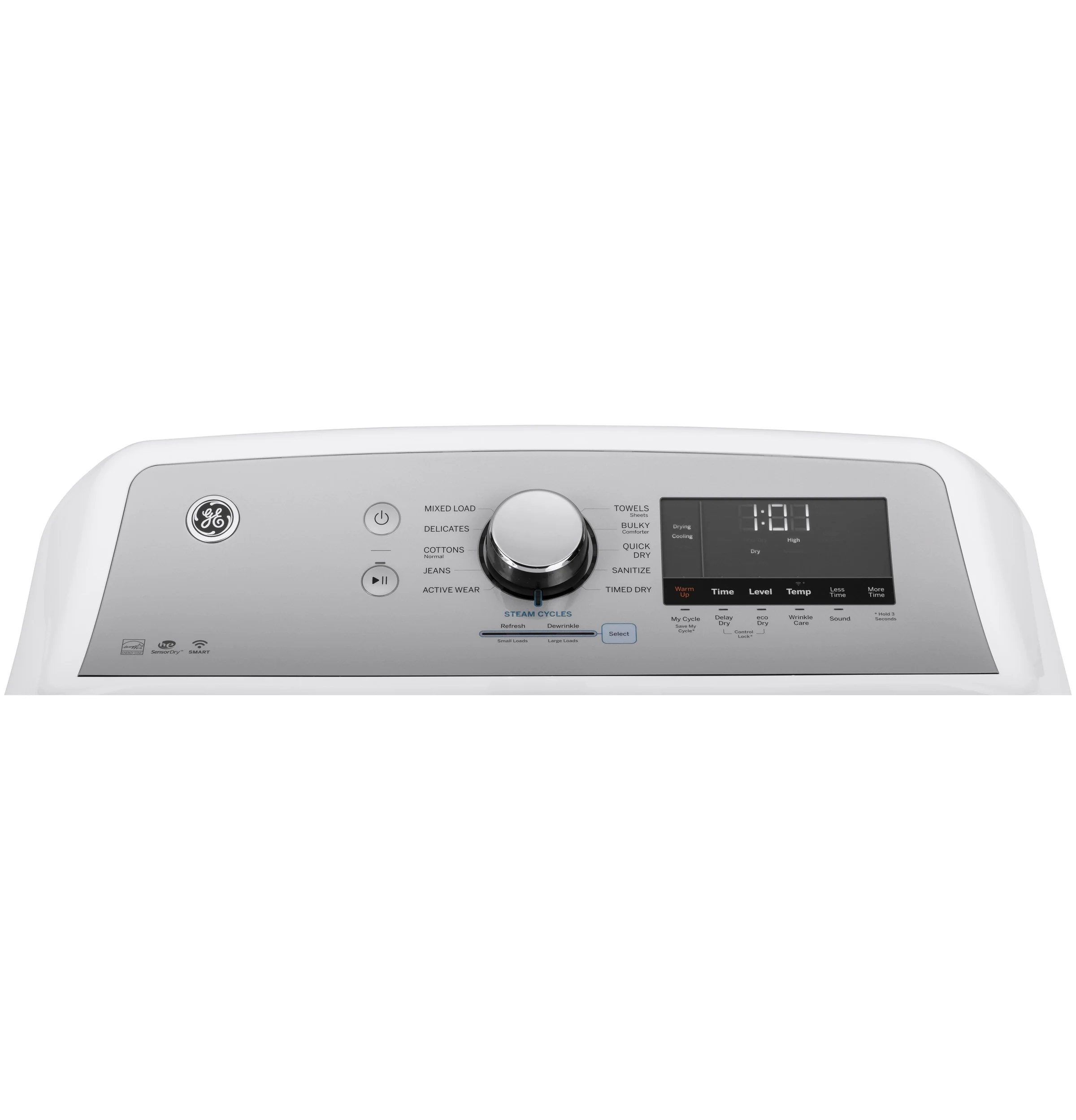 GE 7.4-cu ft Reversible Side Swing Door Steam Cycle Gas Dryer (White) ENERGY STAR - Image 4