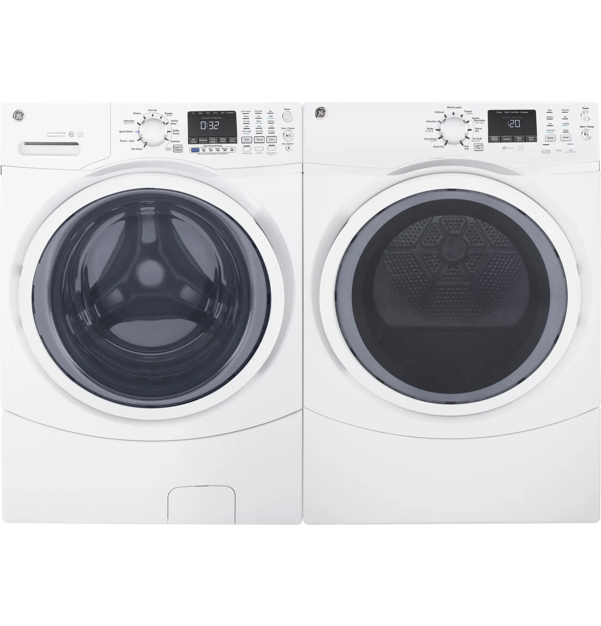 GE 7.5-cu ft Reversible Side Swing Door Stackable Gas Dryer, White, ENERGY STAR (GFD45GSSMWW) - Image 3