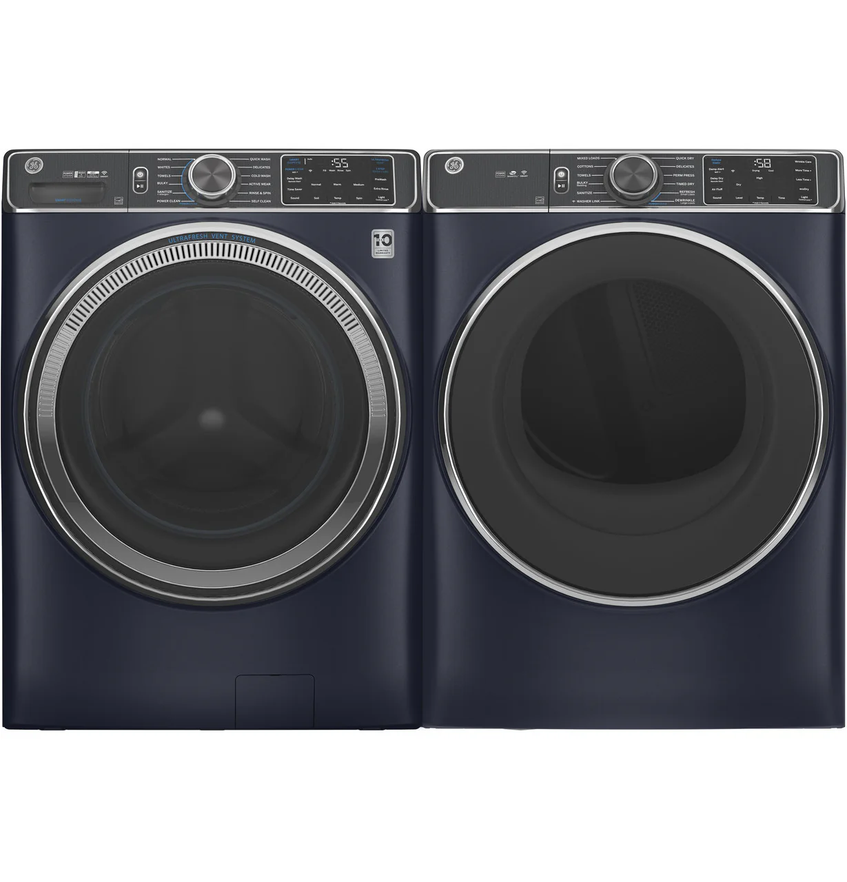 GE 7.8 cu. ft. Smart 240-Volt Sapphire Blue Stackable Electric Vented Dryer with Steam and Sanitize Cycle, ENERGY STAR - Image 6