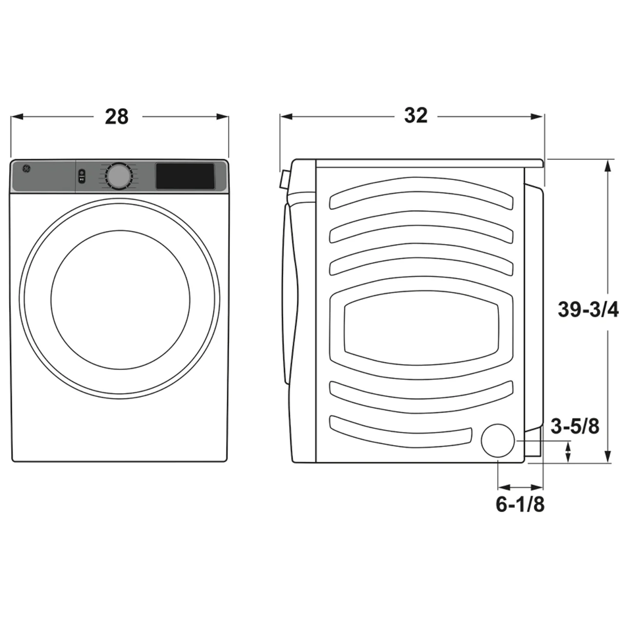 GE 7.8 cu. ft. Smart 240-Volt Sapphire Blue Stackable Electric Vented Dryer with Steam and Sanitize Cycle, ENERGY STAR - Image 7