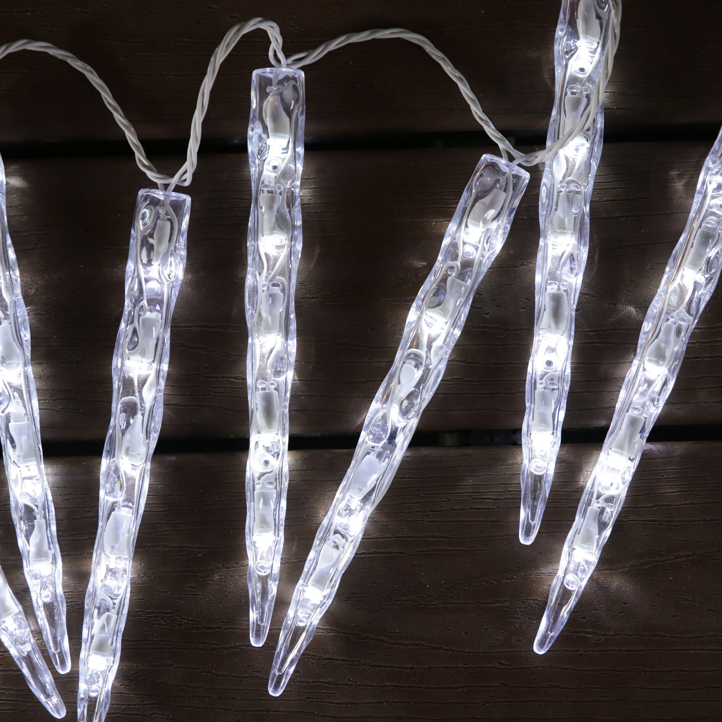 GE Color Choice 100-Count Multi-Function Color-Changing LED Christmas Icicle Lights, 20 Icicles, 9.5-ft Lighted Length, White Wire - Image 2