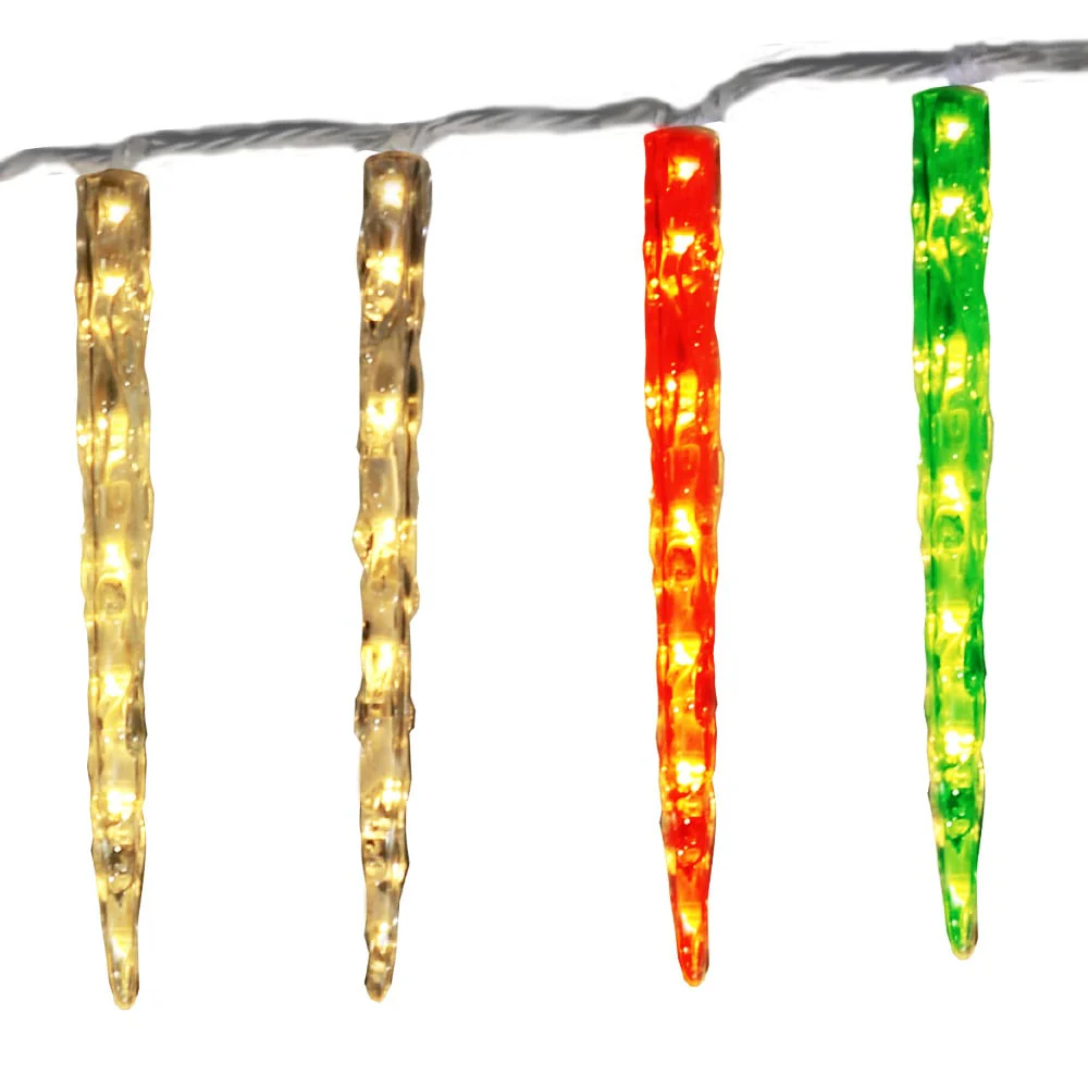 GE Color Choice 20-Count Multi-function Color-Changing Mini LED Plug-In Christmas Icicle Lights