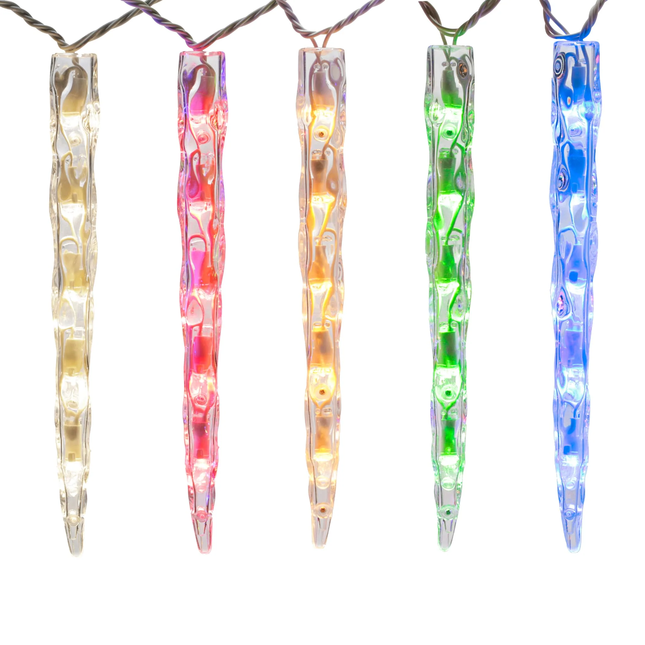 GE Color Choice 20-Count Multi-function Color-Changing Mini LED Plug-In Christmas Icicle Lights - Image 5