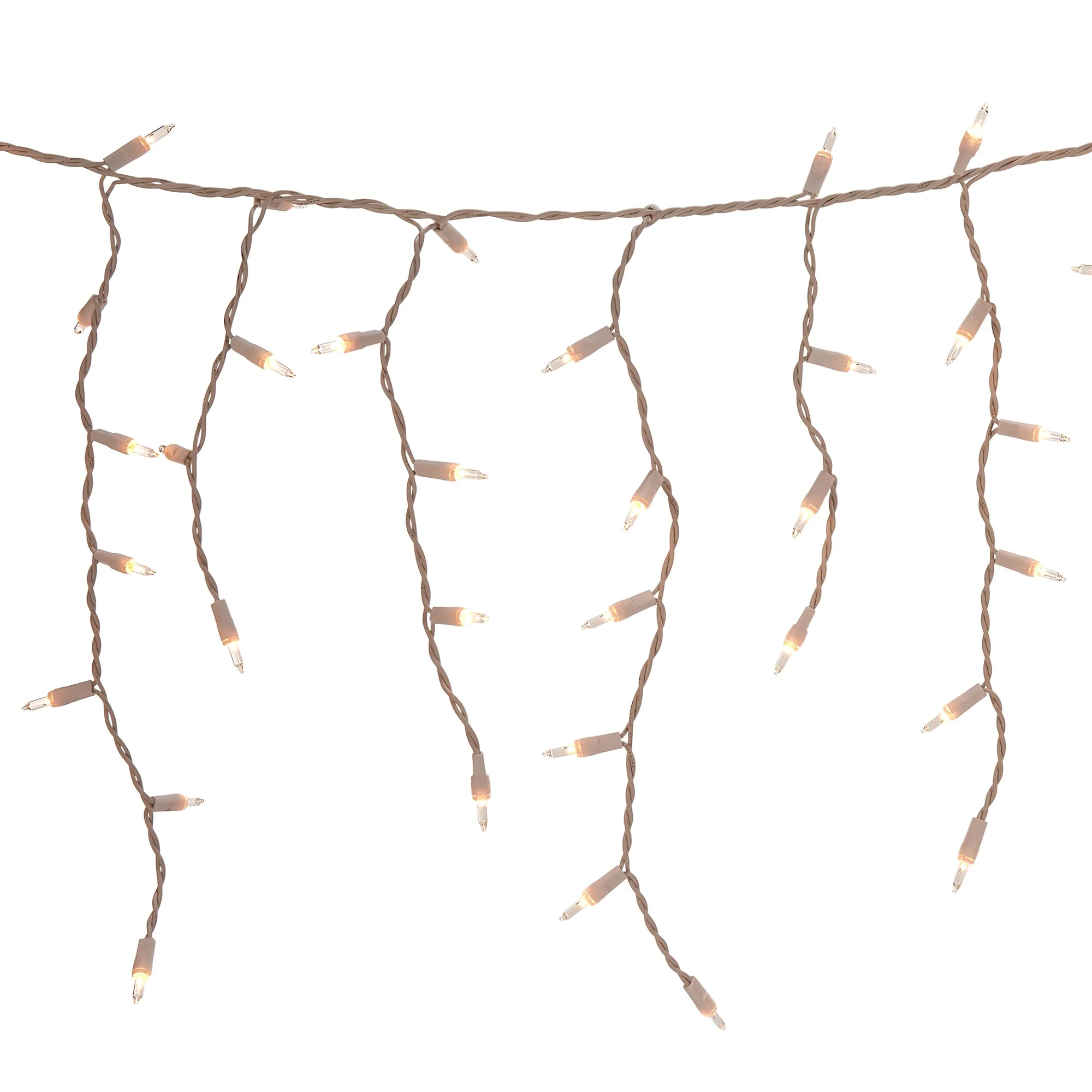 GE ConstantON 600-Count Clear Mini Incandescent Plug-In Christmas Icicle Lights, White Wire, 26.4-ft - Image 5