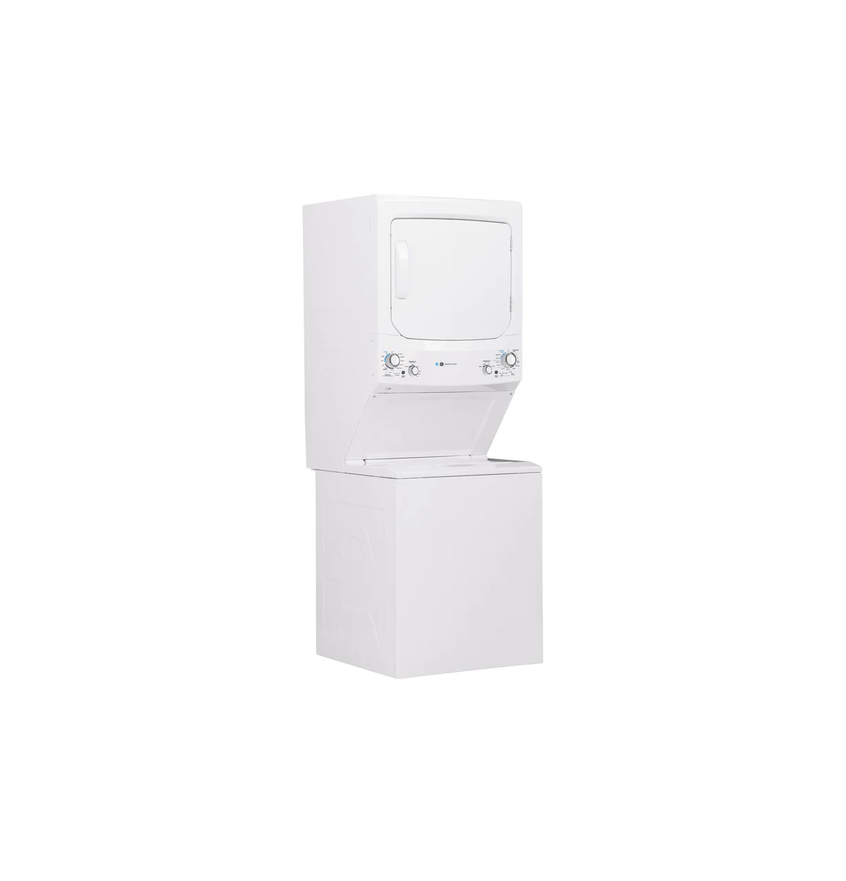 GE Electric Stacked Laundry Center, 3.9-cu ft Washer & 5.9-cu ft Dryer, ENERGY STAR, White (GUD27EESNWW) - Image 6