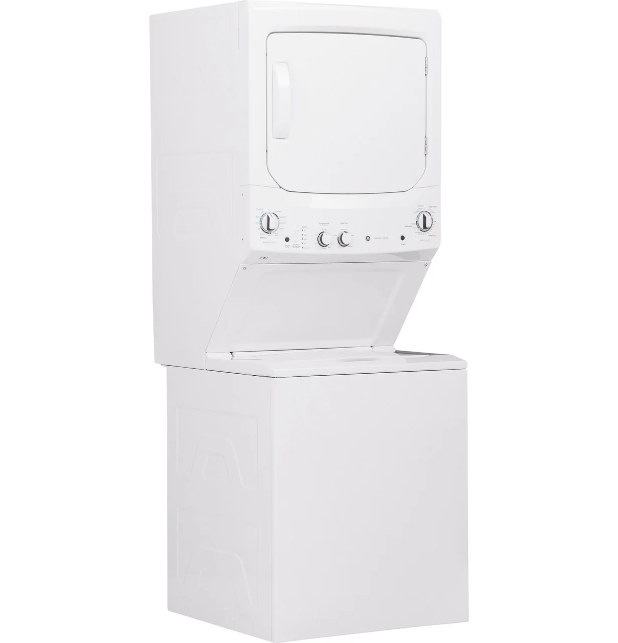 GE Electric Stacked Laundry Center with 3.8-cu ft Washer and 5.9-cu ft Dryer (GUD27ESSMWW) - Image 3