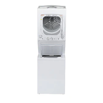 GE Gas Stacked Laundry Center with 2.3-cu ft Washer and 4.4-cu ft Dryer, Model GUD24GSSMWW - Image 8