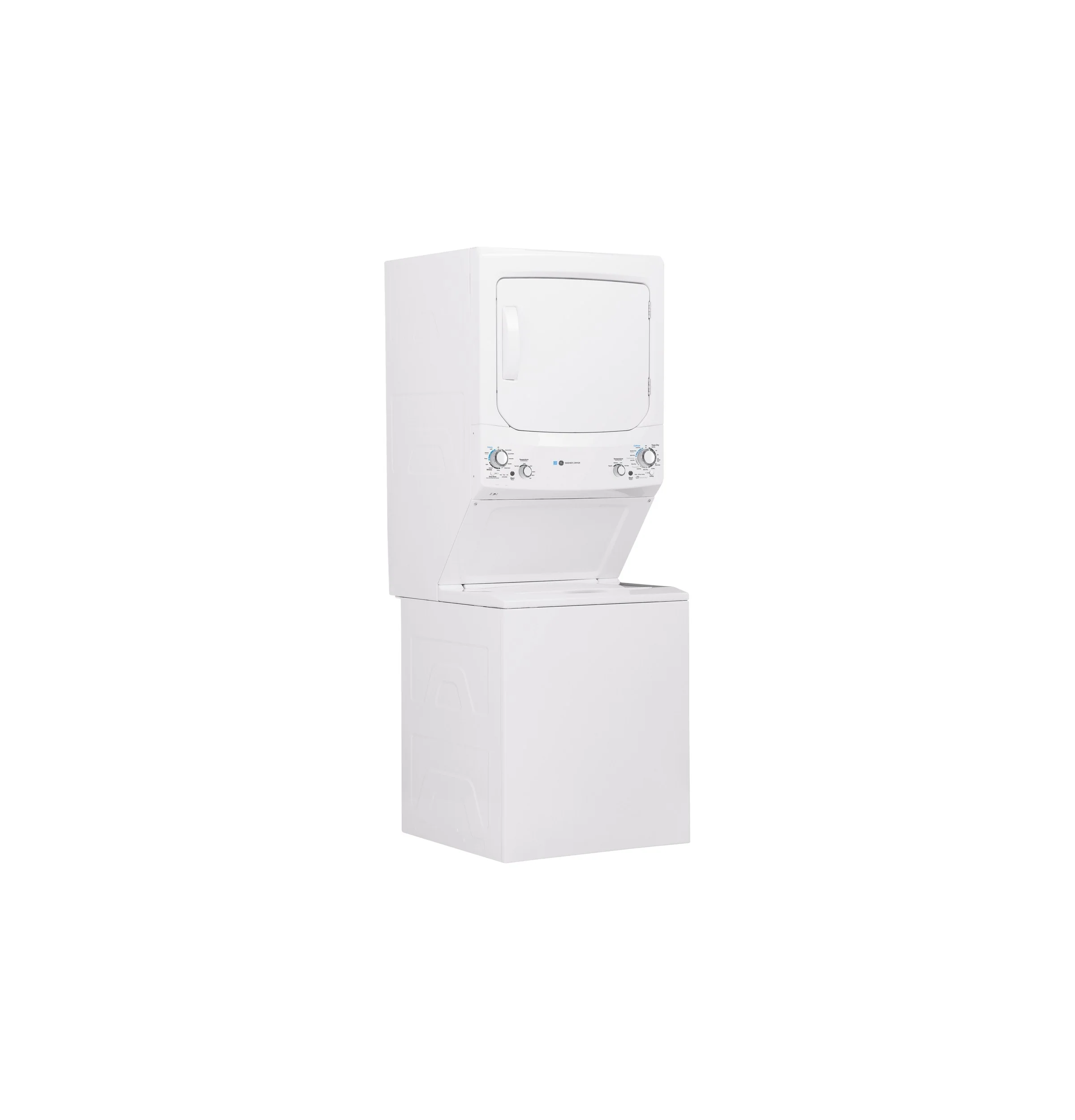GE Gas Stacked Laundry Center with 3.9-cu ft Washer and 5.9-cu ft Dryer, ENERGY STAR, White (GUD27GESNWW) - Image 7