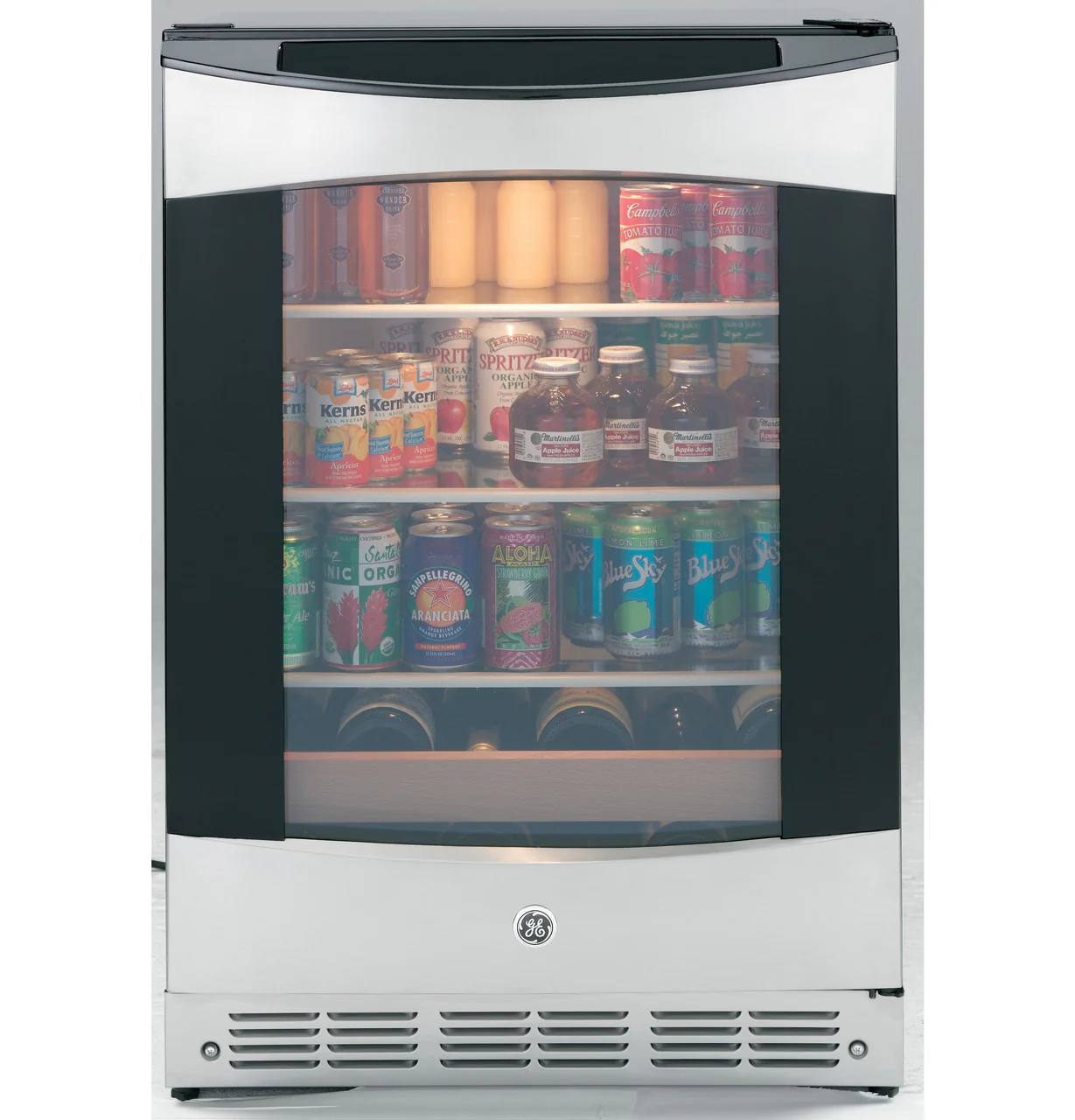 GE Profile 150-Can Capacity 5.3-cu ft Stainless Steel Freestanding/Built-In Beverage Center, Model PCR06BATSS