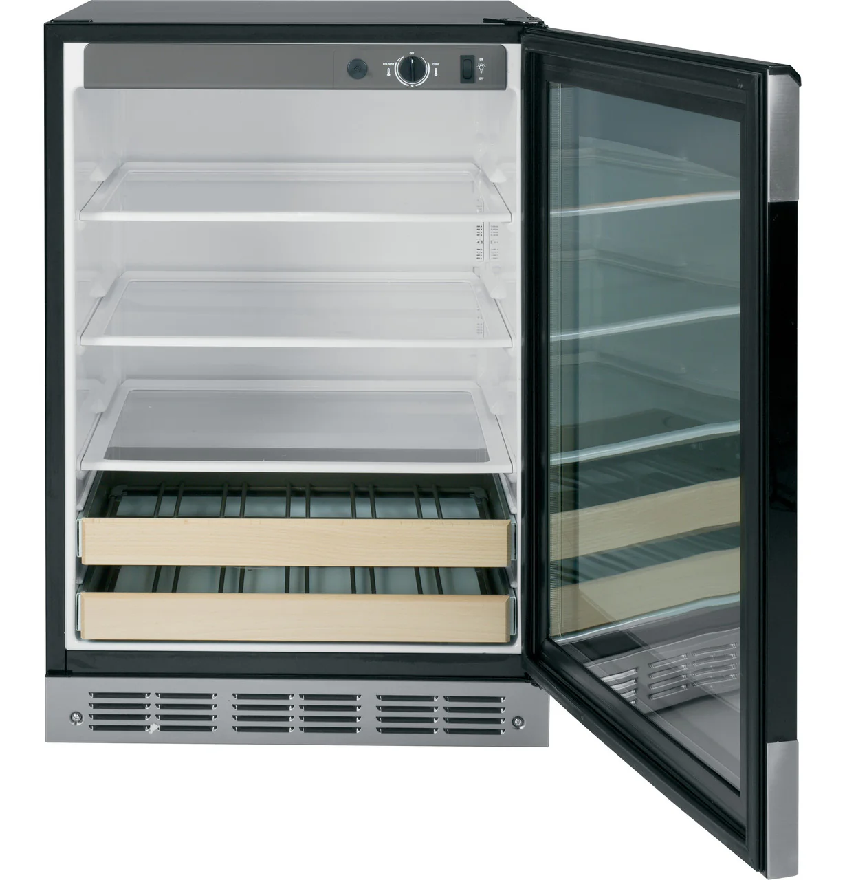 GE Profile 150-Can Capacity 5.3-cu ft Stainless Steel Freestanding/Built-In Beverage Center, Model PCR06BATSS - Image 5