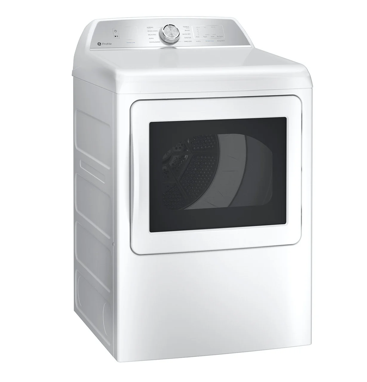 GE Profile 7.4-cu ft Reversible Side-Swing Door Gas Dryer (White) ENERGY STAR, PTD60GBSRWS - Image 3