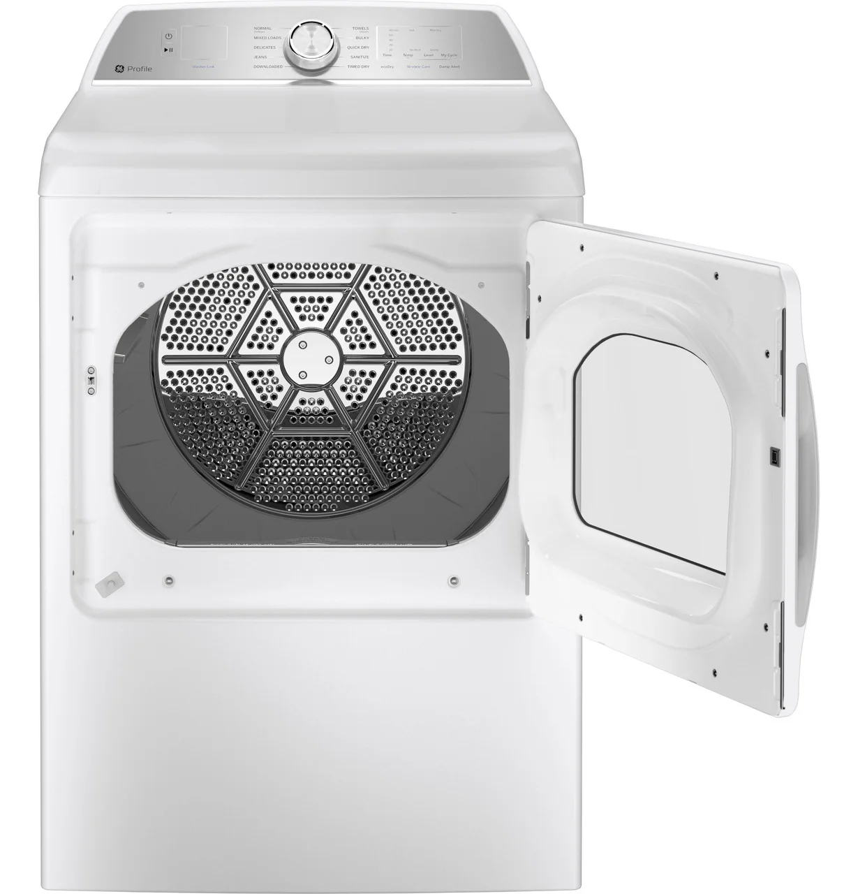 GE Profile 7.4-cu ft Reversible Side-Swing Door Gas Dryer (White) ENERGY STAR, PTD60GBSRWS - Image 4