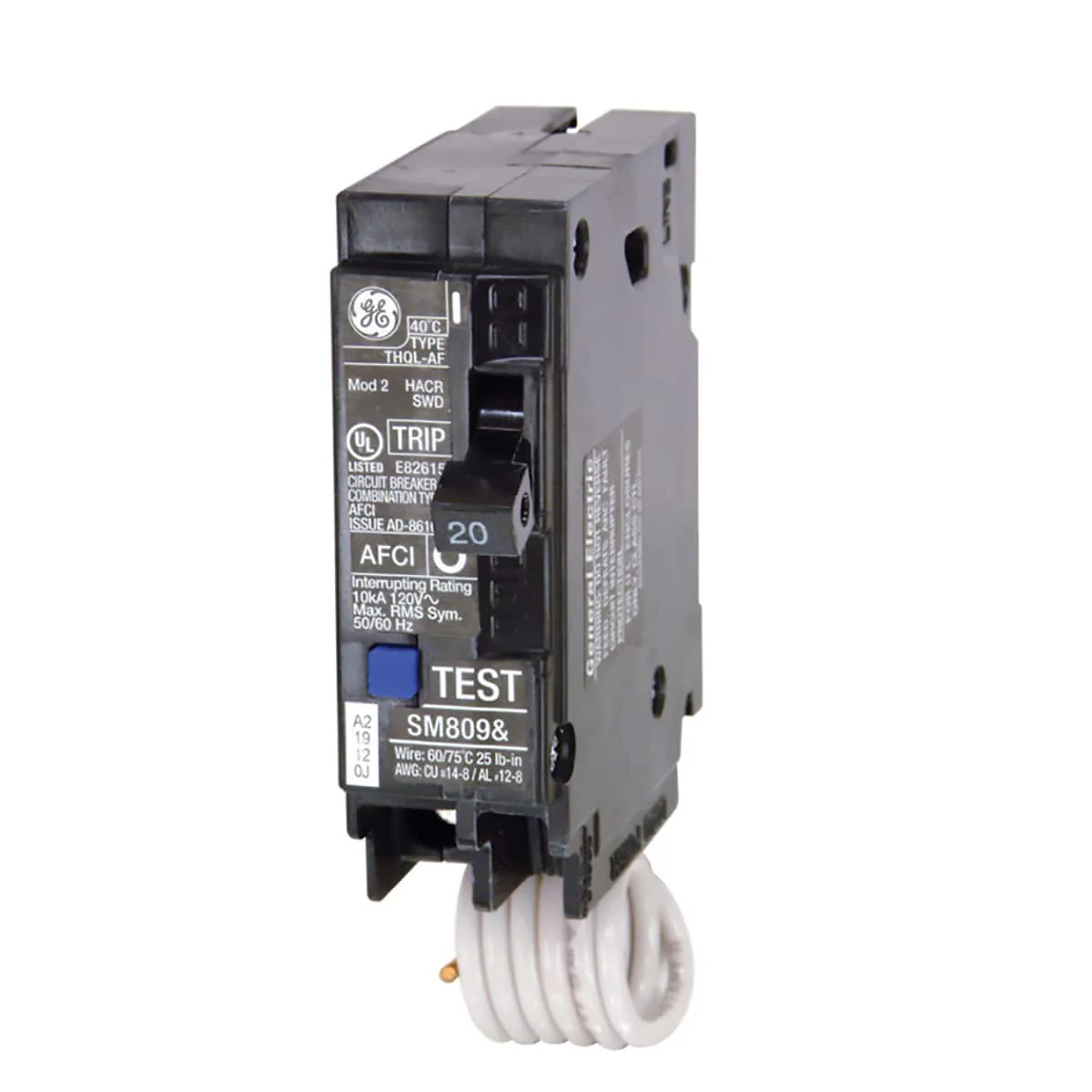GE Q-Line THQL 20-Amp 1-Pole Combination Arc-Fault Circuit Breaker (THQL1120AFP2)