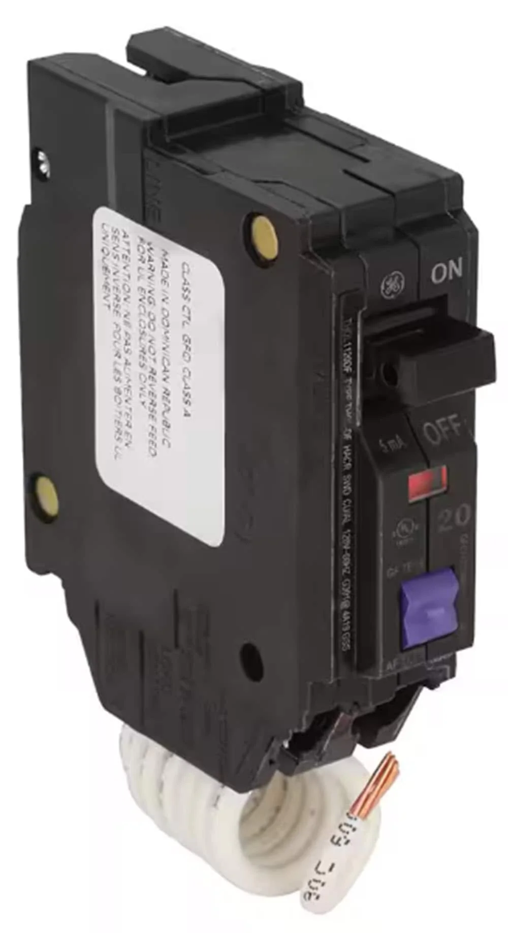 GE Q-Line THQL 20-Amp 1-Pole Dual Function AFCI/GFCI Circuit Breaker - Image 3