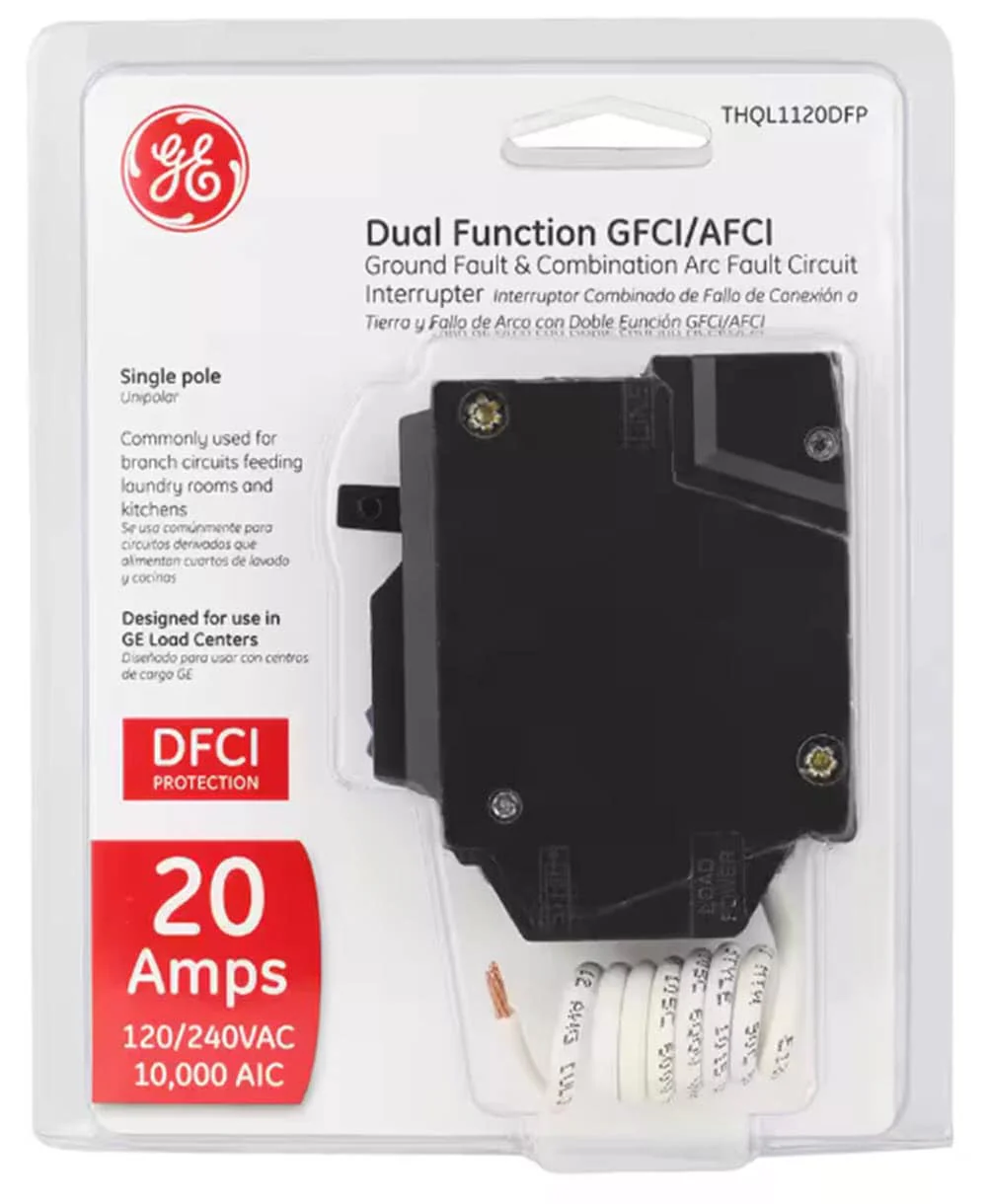 GE Q-Line THQL 20-Amp 1-Pole Dual Function AFCI/GFCI Circuit Breaker - Image 8