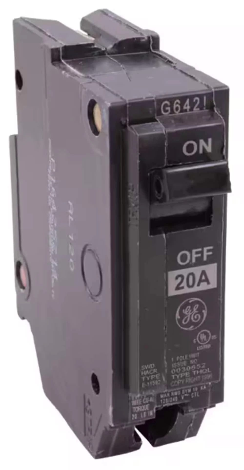 GE Q-Line THQL 20-Amp 1-Pole Standard Trip Circuit Breaker, THQL1120 - Image 2