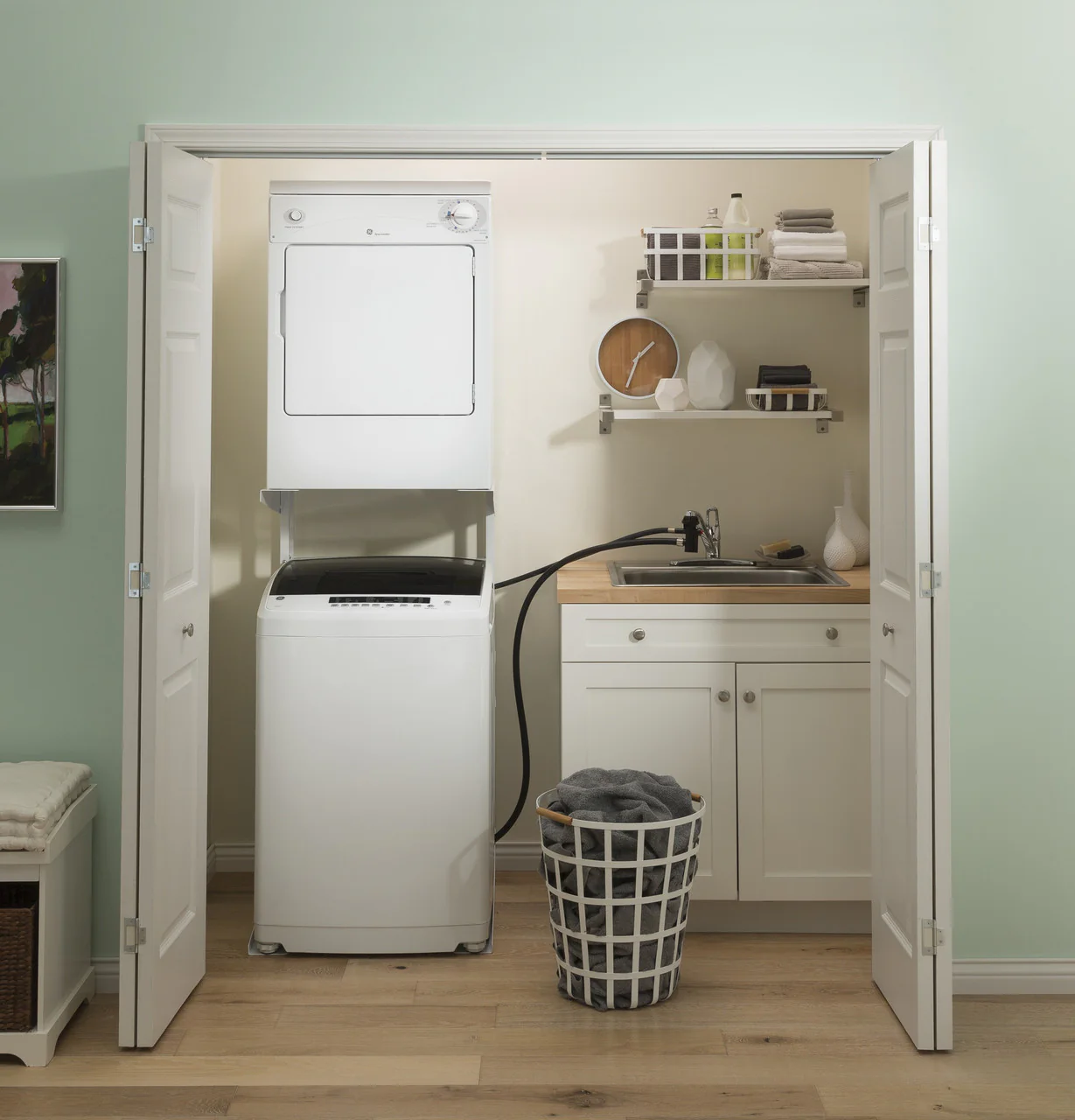 GE Space-Saving 2.8-cu ft Portable Top-Load Washer (White) - Image 2