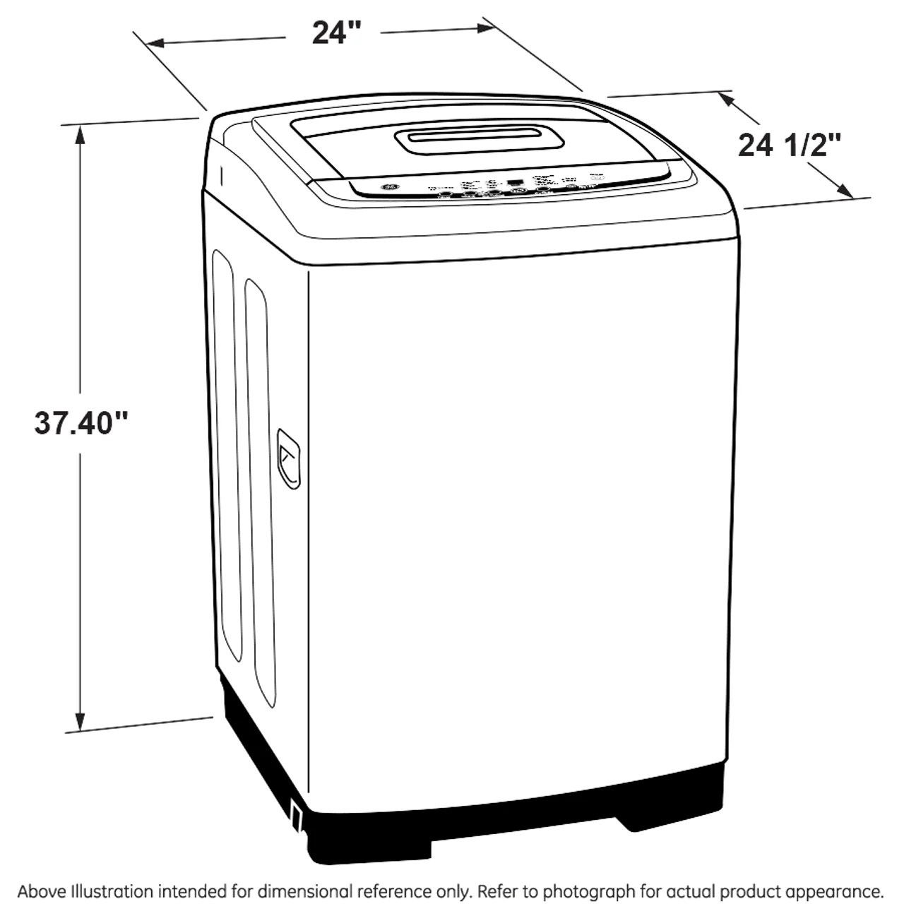 GE Space-Saving 2.8-cu ft Portable Top-Load Washer (White) - Image 8