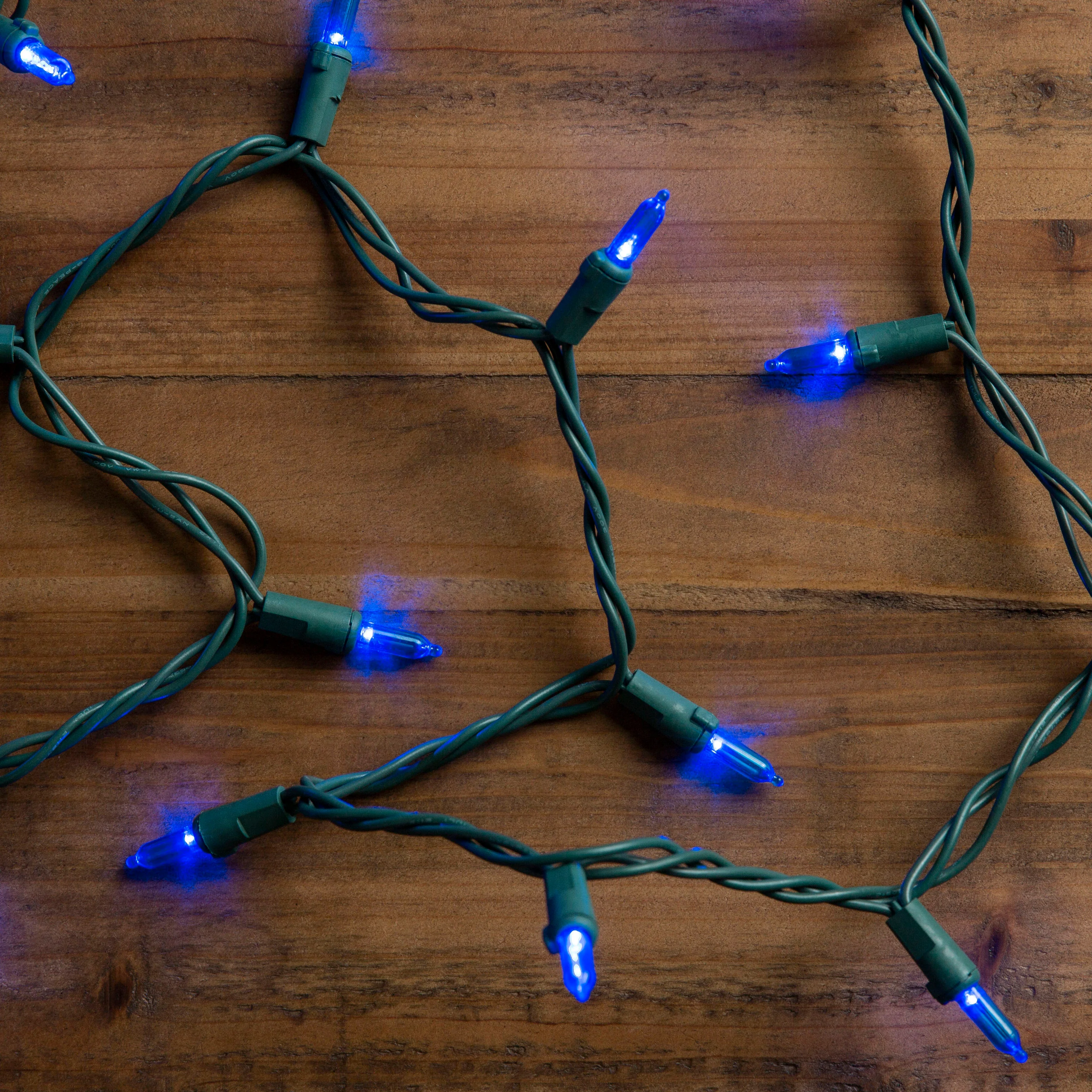 GE StayBright 100-Count 24.7-ft Blue LED Plug-In Christmas String Lights - Image 3