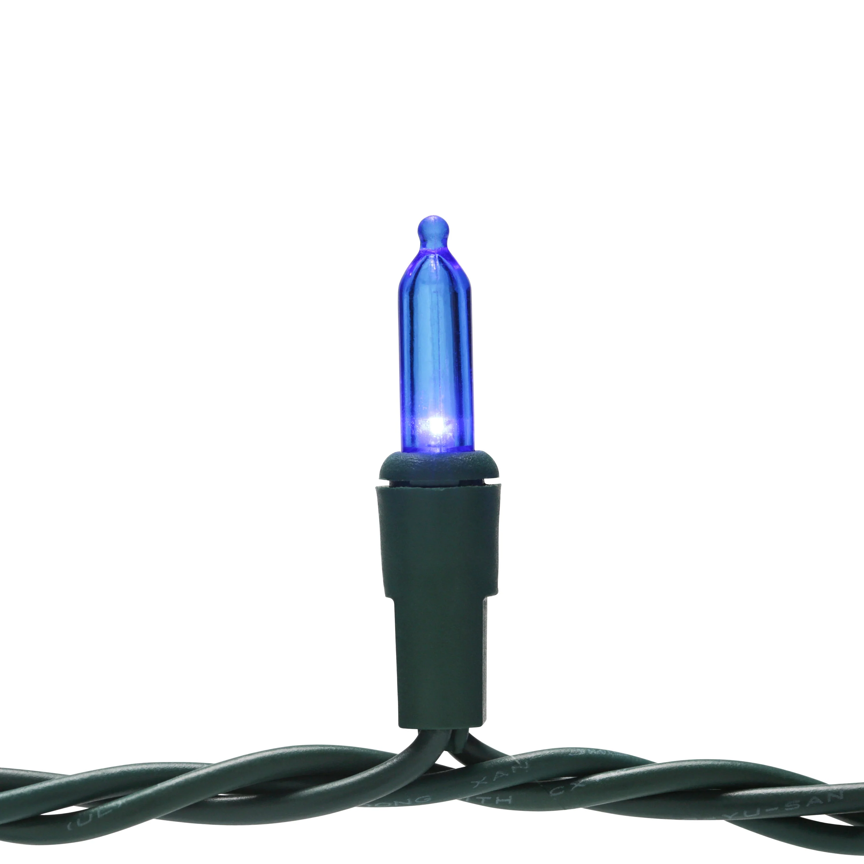 GE StayBright 100-Count 24.7-ft Blue LED Plug-In Christmas String Lights - Image 4