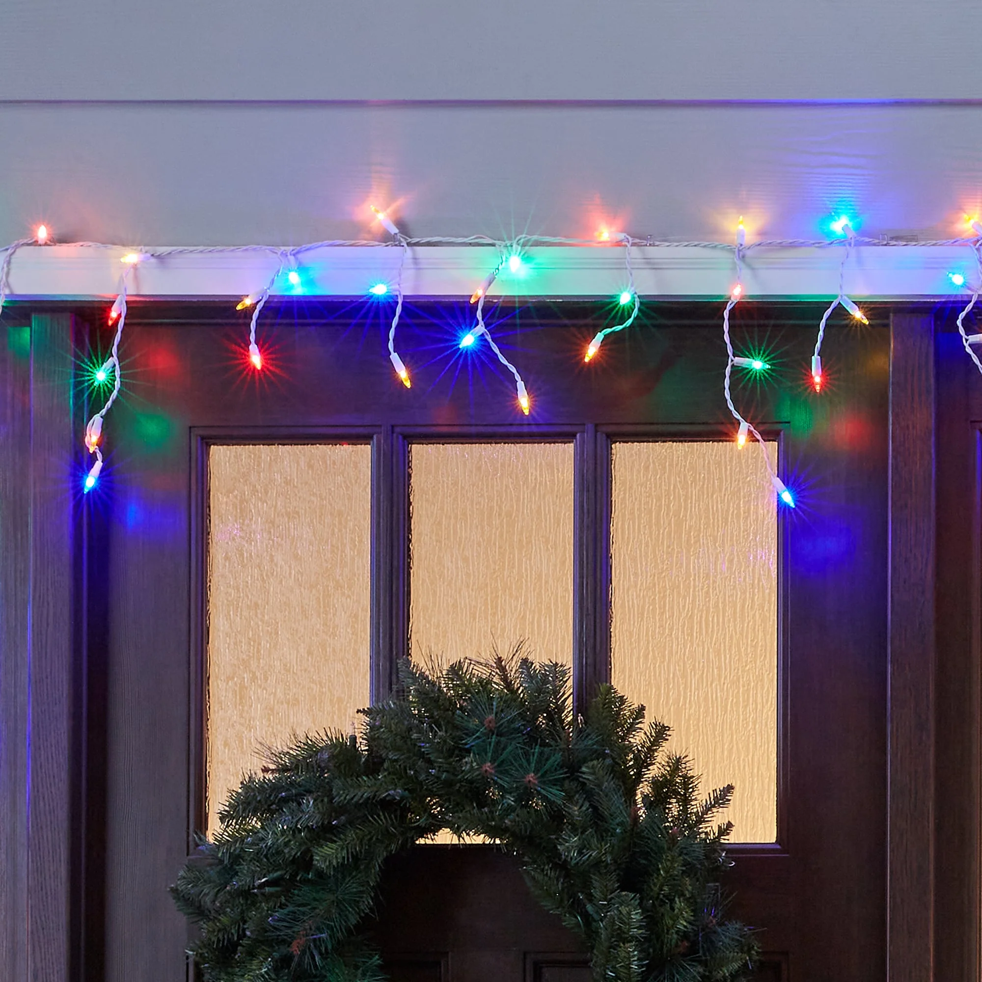 GE StayBright 100-Count Constant Multicolor Mini LED Plug-In Christmas Icicle Lights - Image 2
