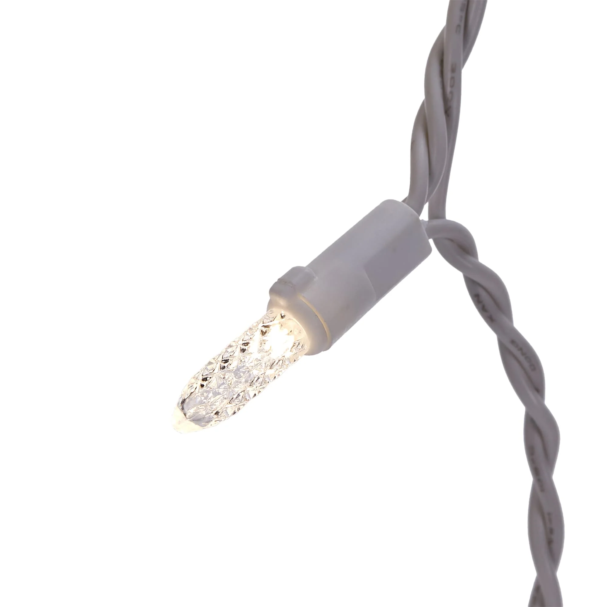 GE StayBright 100-Count Sparkling White Mini LED Plug-In Christmas Icicle Lights, Warm White, 10.8-ft Lighted Length - Image 3