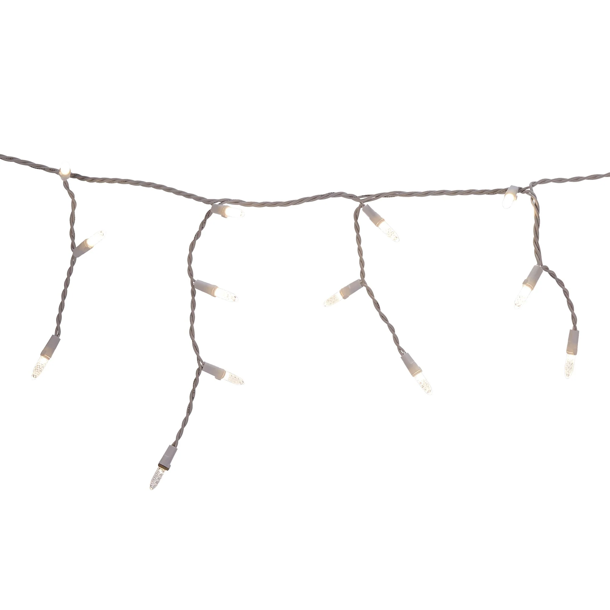 GE StayBright 100-Count Sparkling White Mini LED Plug-In Christmas Icicle Lights, Warm White, 10.8-ft Lighted Length - Image 5