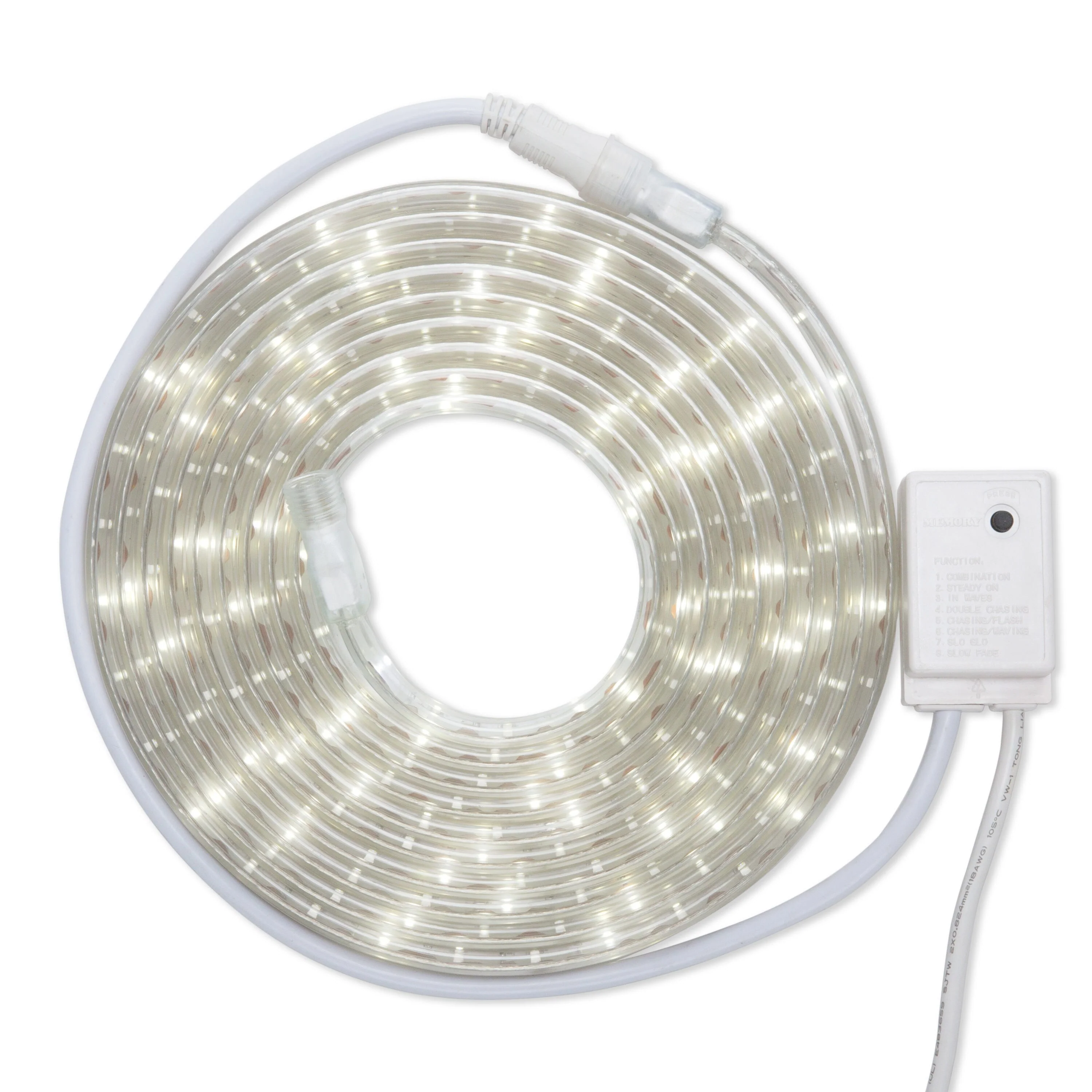 GE StayBright 216-Light 19.6-ft White Integrated LED Christmas Tape Lights - Image 4