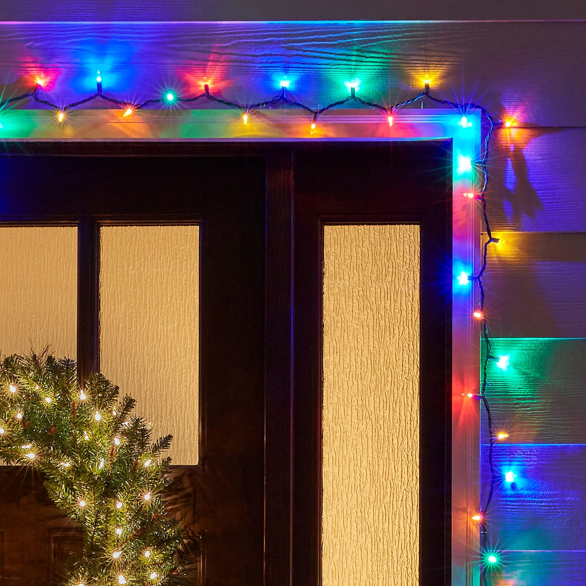 GE StayBright 50-Count 12.2-ft Multicolor LED Plug-In Christmas String Lights - Image 2