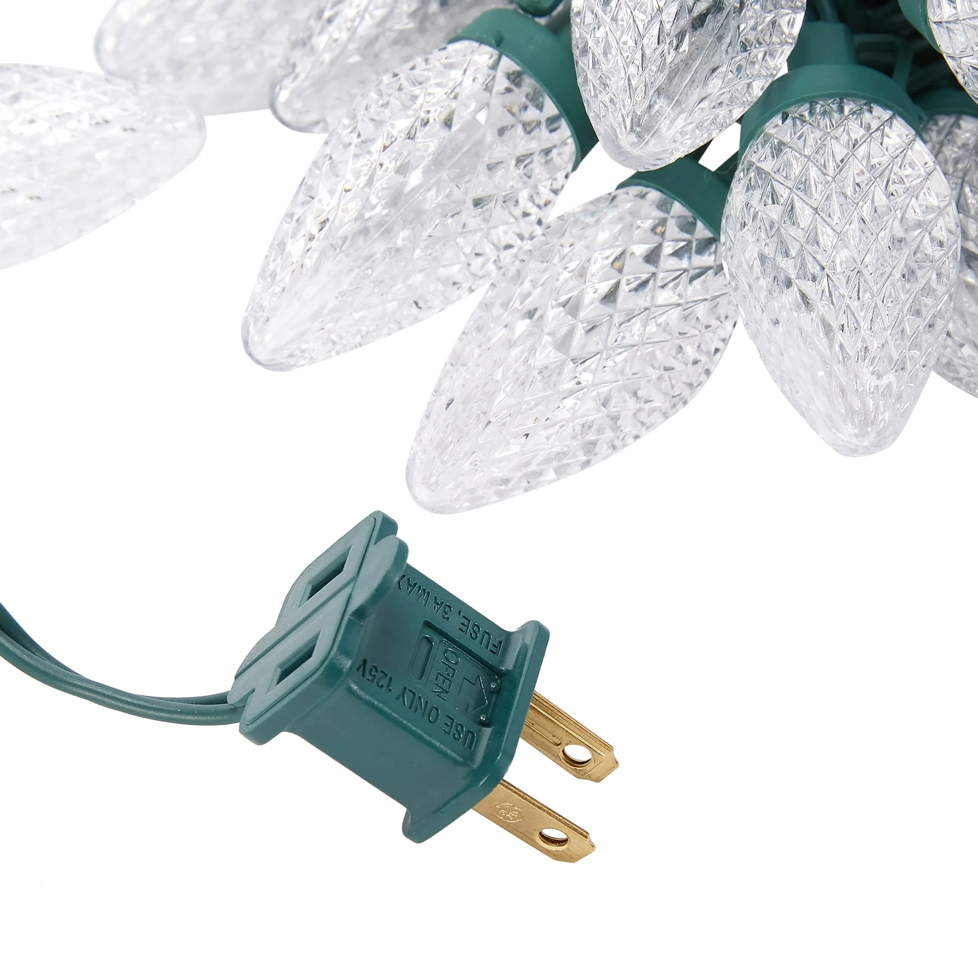 GE StayBright 50-Count 24.5-ft Sparkling Warm White LED Plug-In Christmas String Lights - Image 4