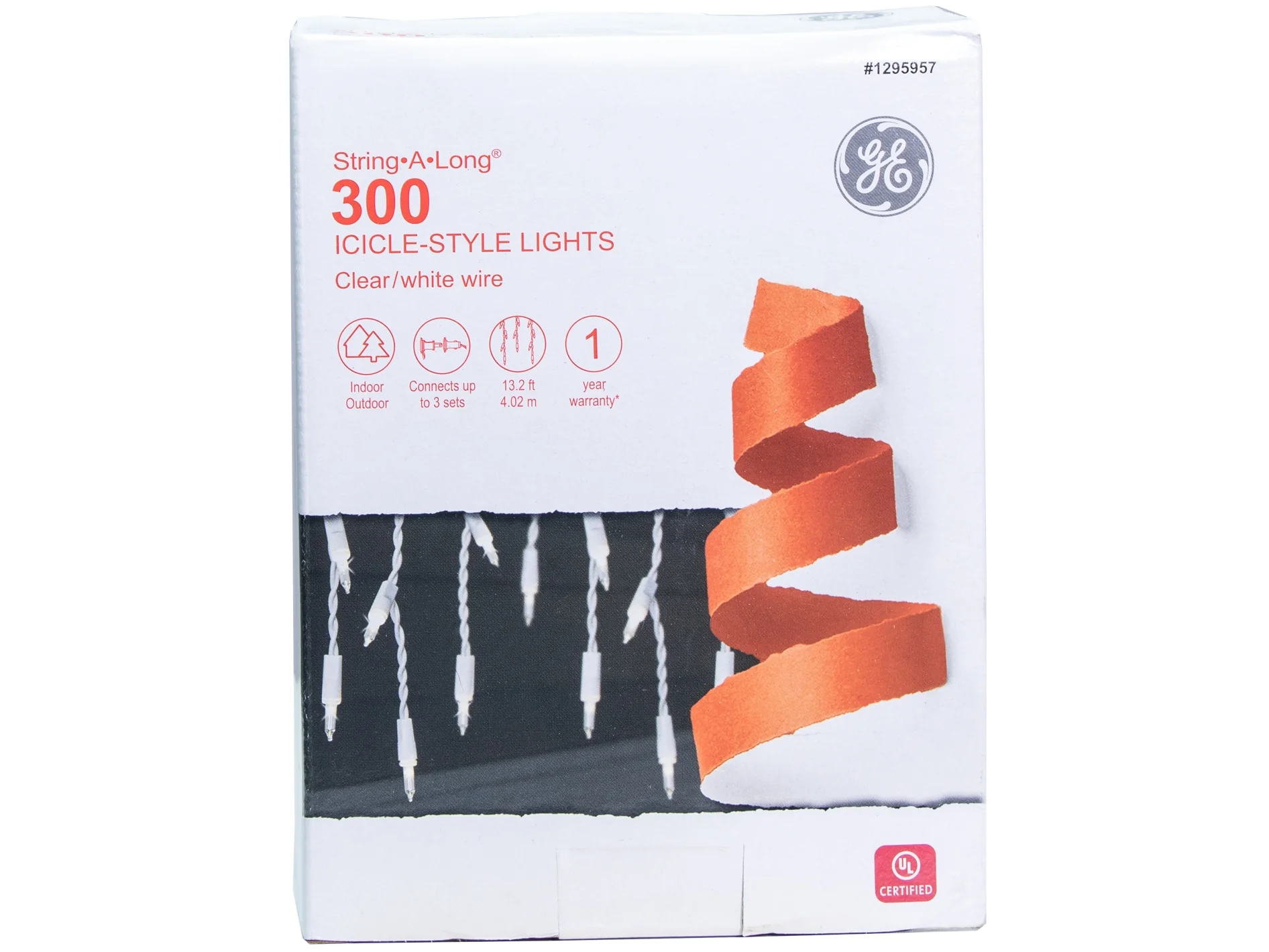 GE String-A-Long 300-Count Constant White Mini Incandescent Plug-In Christmas Icicle Lights - Image 6
