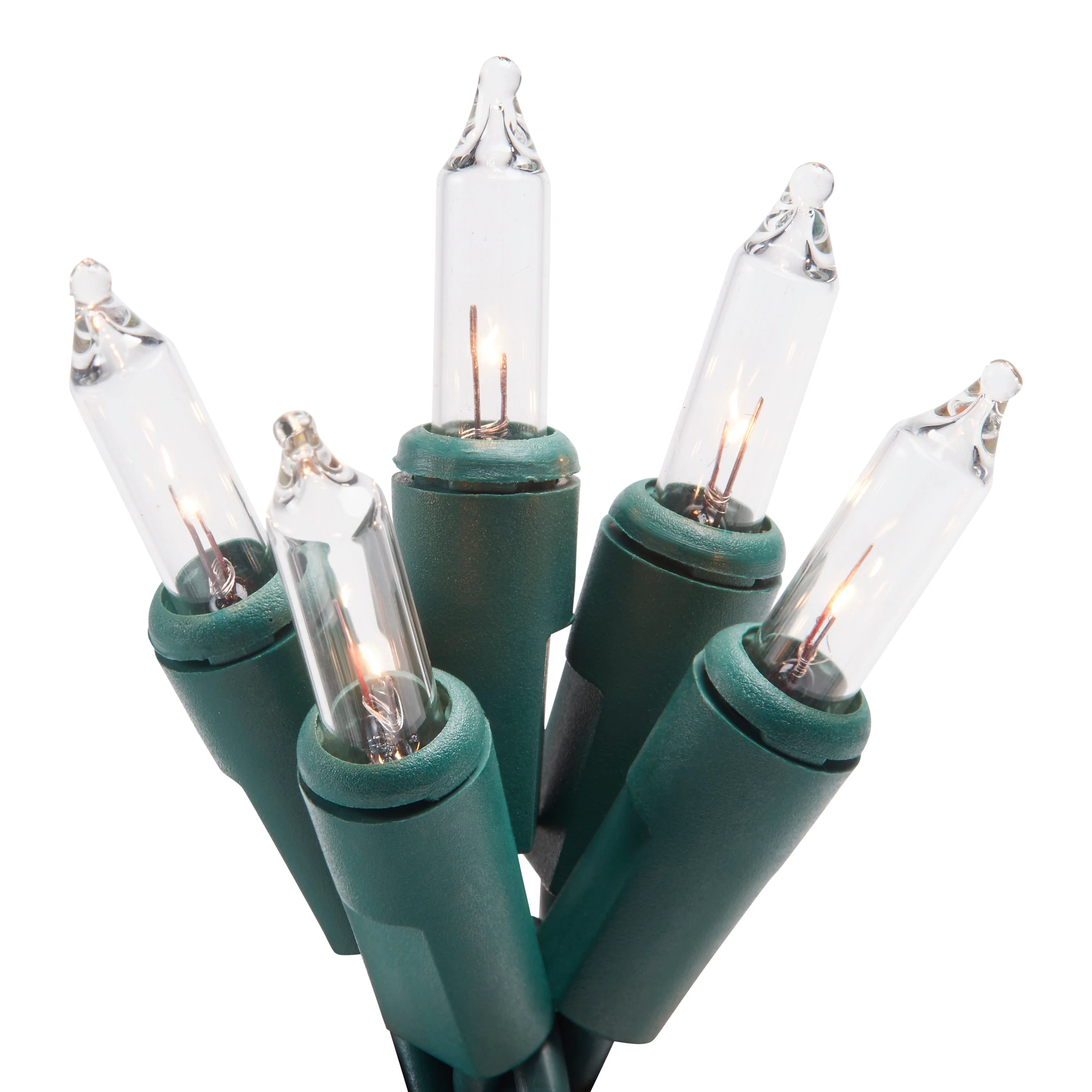 GE String-A-Long 50-Count 10.2-ft Clear Incandescent Plug-In Christmas String Lights, Green Wire