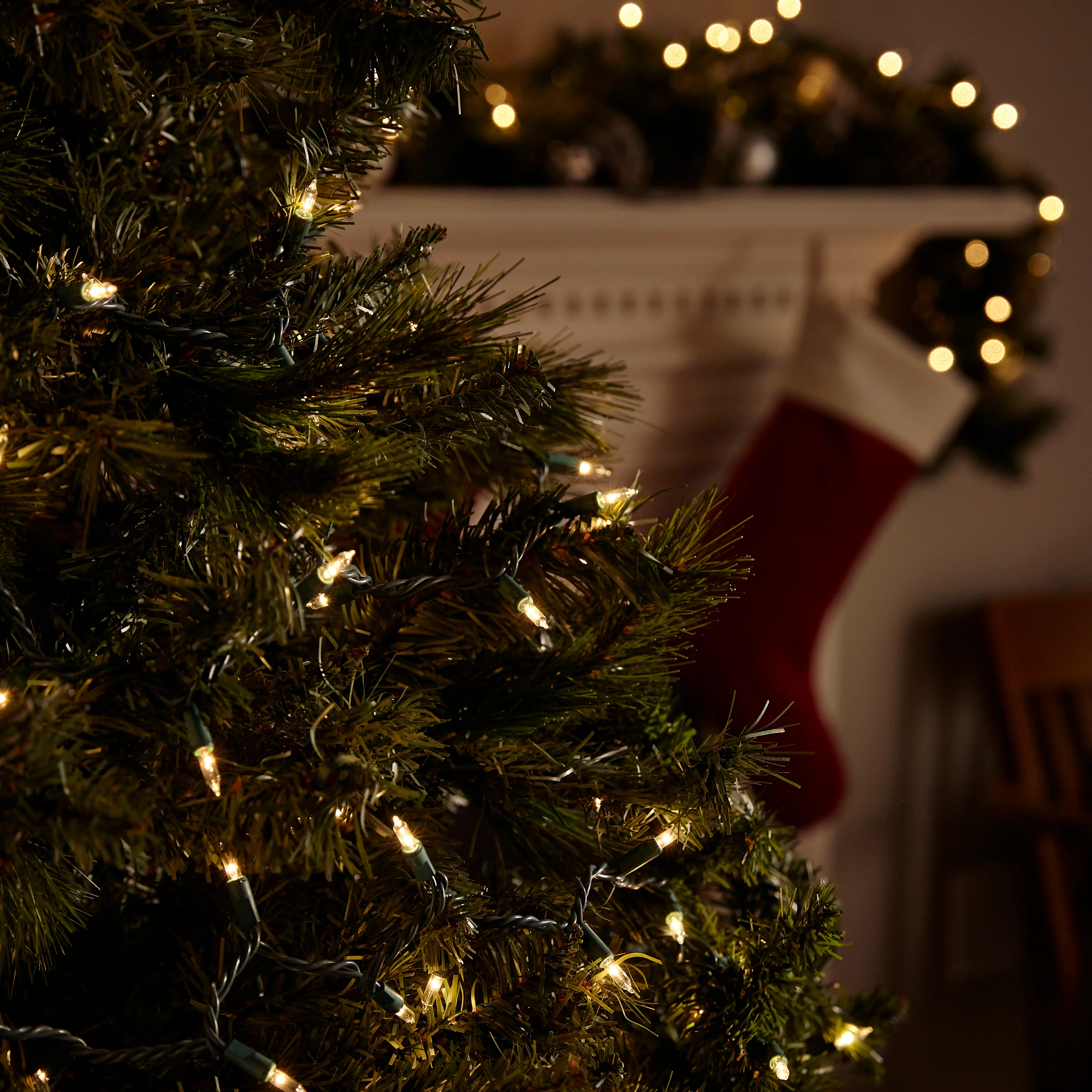 GE String-A-Long 50-Count 10.2-ft Clear Incandescent Plug-In Christmas String Lights, Green Wire - Image 5
