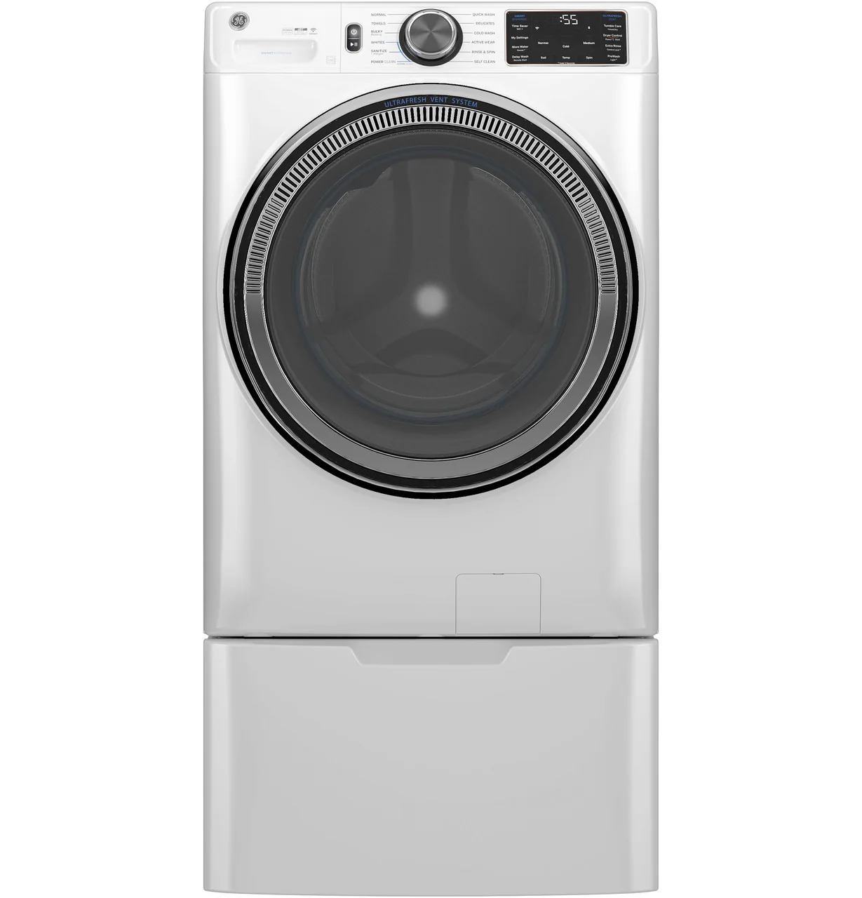 GE UltraFresh Vent System 5.0-cu ft Stackable Steam Cycle Front-Load Washer, White, ENERGY STAR (GFW655SSVWW) - Image 3