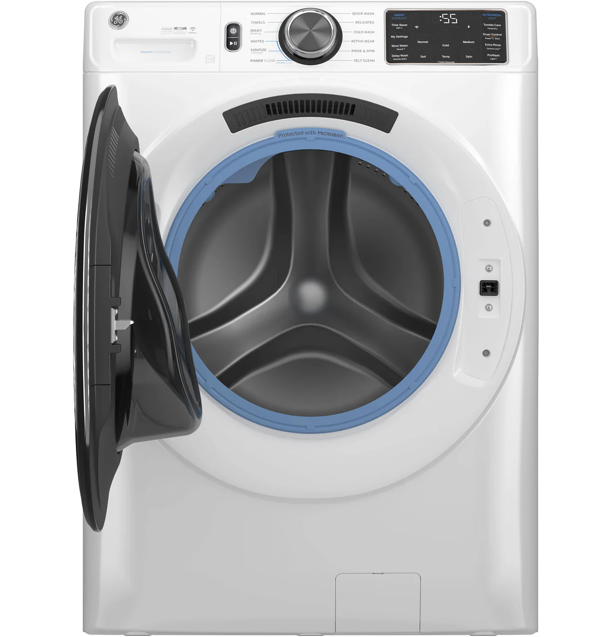 GE UltraFresh Vent System 5.0-cu ft Stackable Steam Cycle Front-Load Washer, White, ENERGY STAR (GFW655SSVWW) - Image 4