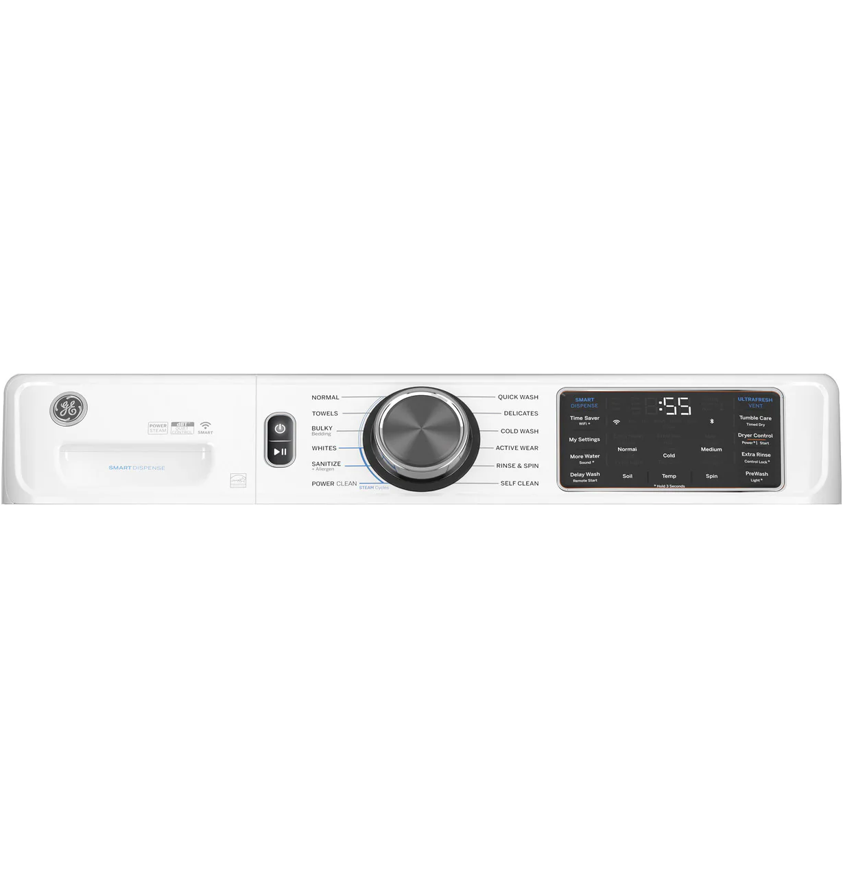 GE UltraFresh Vent System 5.0-cu ft Stackable Steam Cycle Front-Load Washer, White, ENERGY STAR (GFW655SSVWW) - Image 5